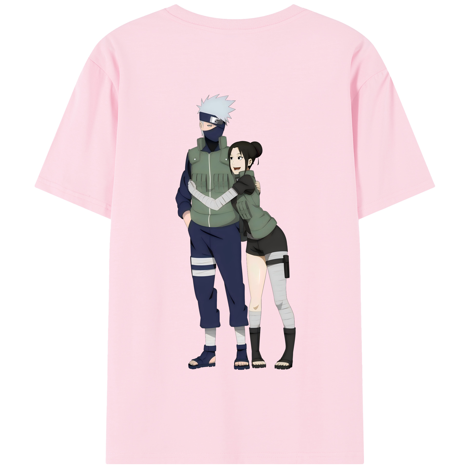 （画像用） NARUTO -ナルト- はたけ カカシ Hatake Kakashi 綿100％半袖Tシャツ（背面プリント）