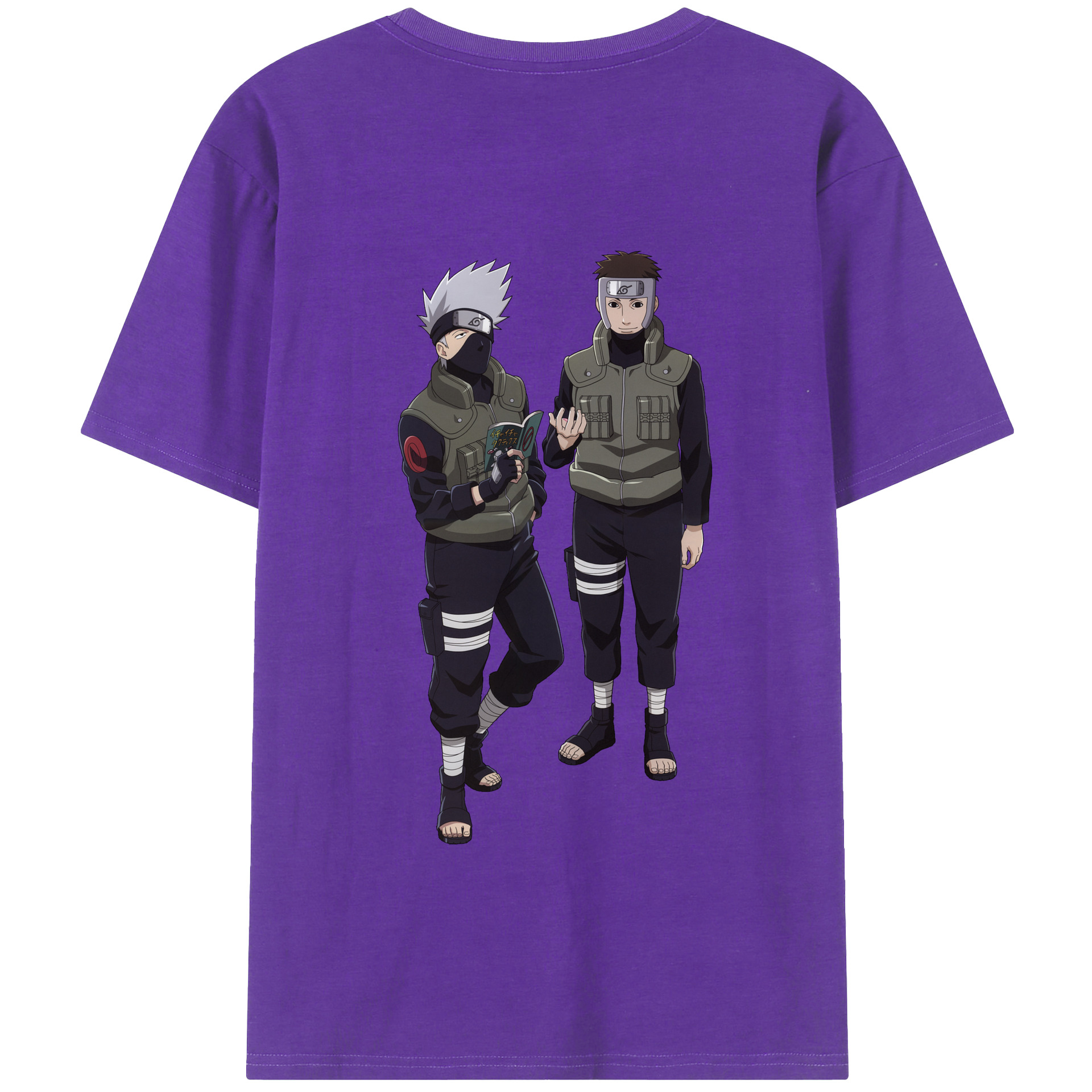 （画像用） NARUTO -ナルト- はたけ カカシ Hatake Kakashi 綿100％半袖Tシャツ（背面プリント）
