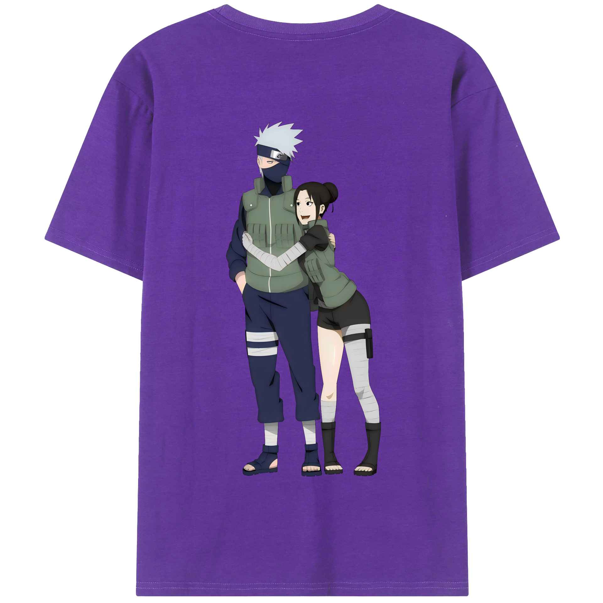 （画像用） NARUTO -ナルト- はたけ カカシ Hatake Kakashi 綿100％半袖Tシャツ（背面プリント）