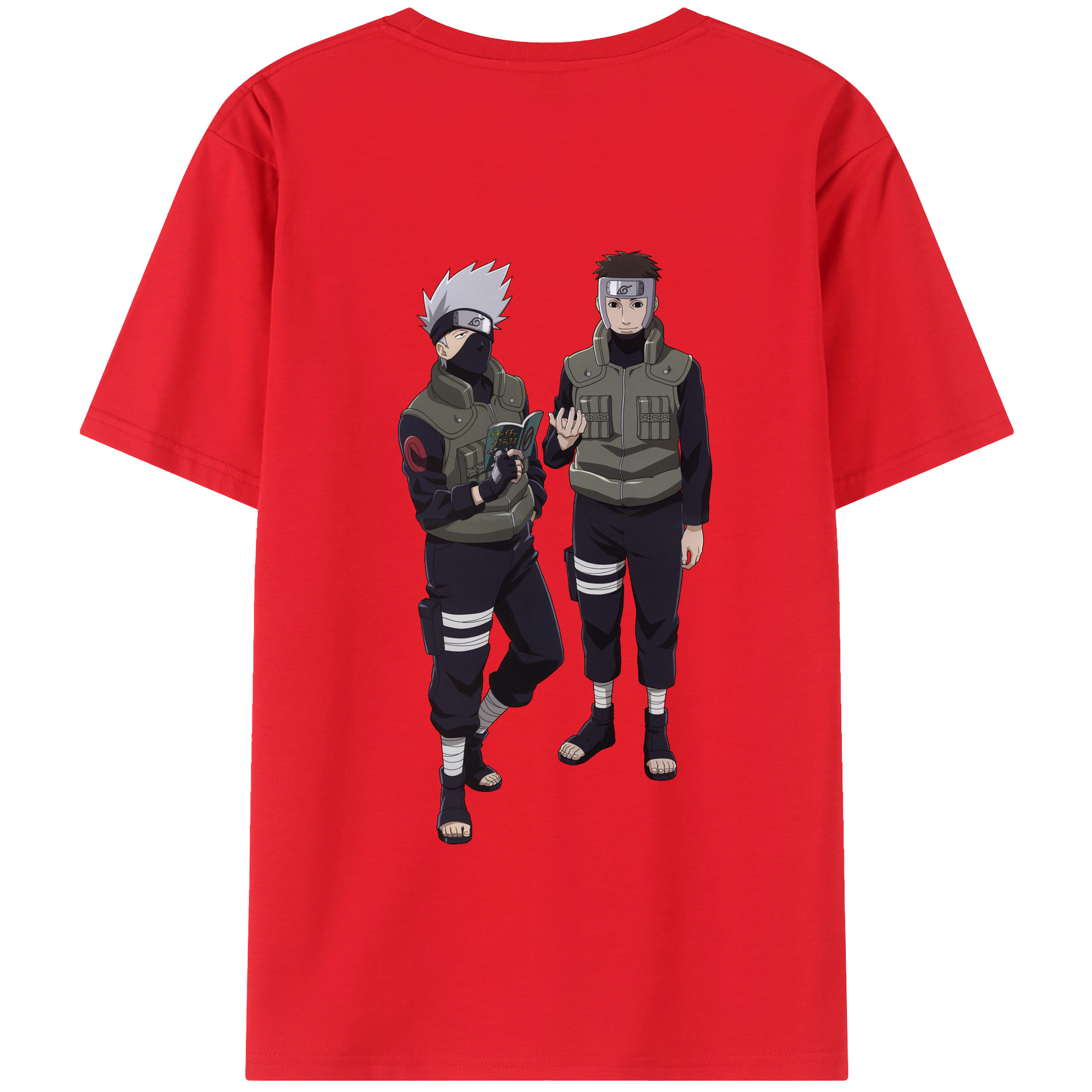 （画像用） NARUTO -ナルト- はたけ カカシ Hatake Kakashi 綿100％半袖Tシャツ（背面プリント）