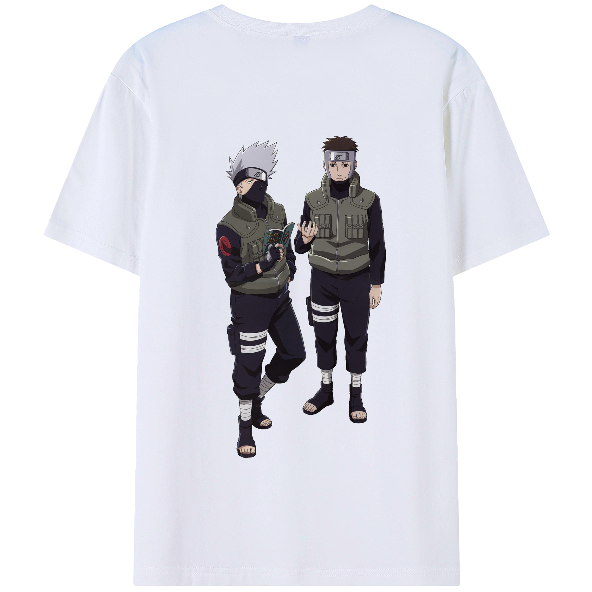 （画像用） NARUTO -ナルト- はたけ カカシ Hatake Kakashi 綿100％半袖Tシャツ（背面プリント）