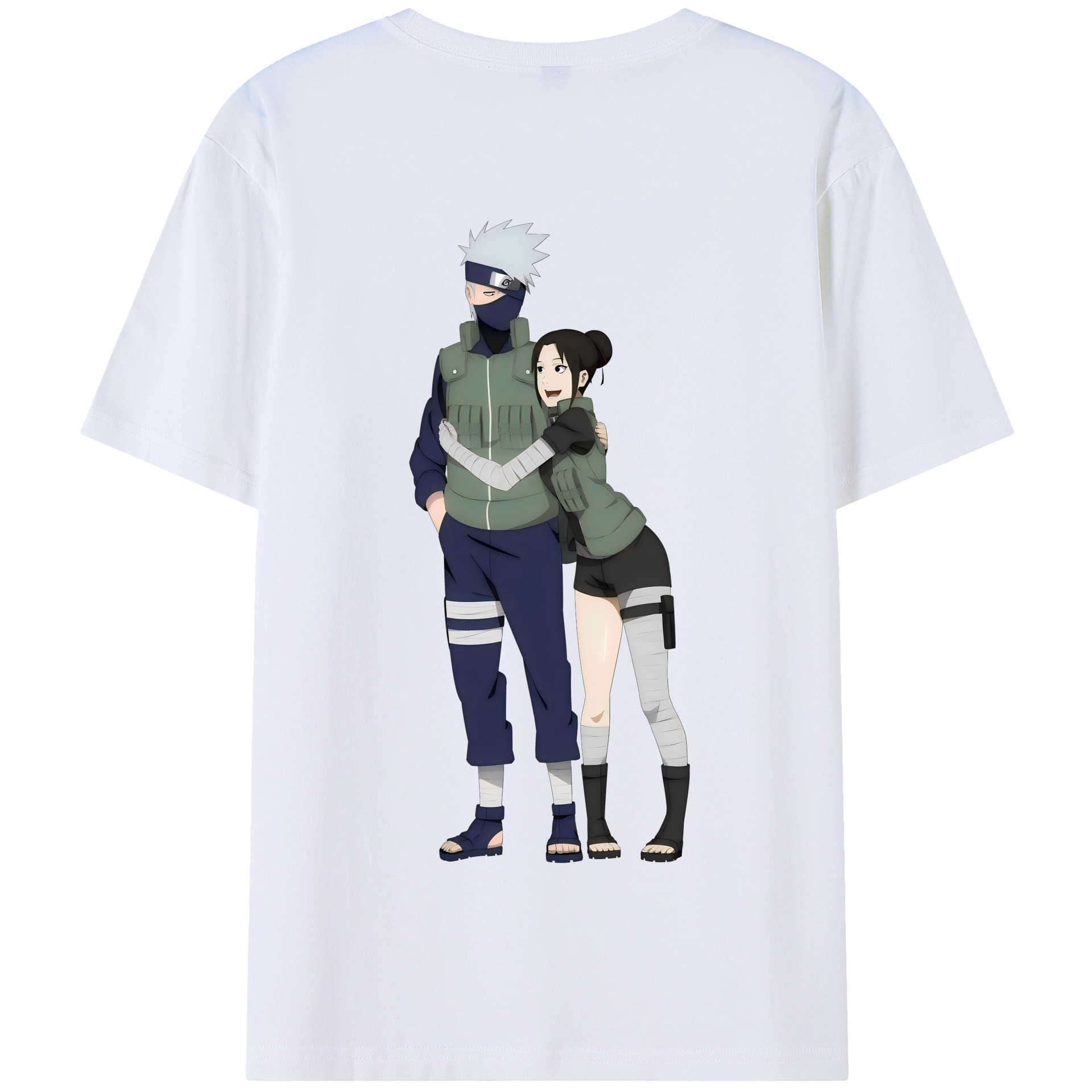 （画像用） NARUTO -ナルト- はたけ カカシ Hatake Kakashi 綿100％半袖Tシャツ（背面プリント）