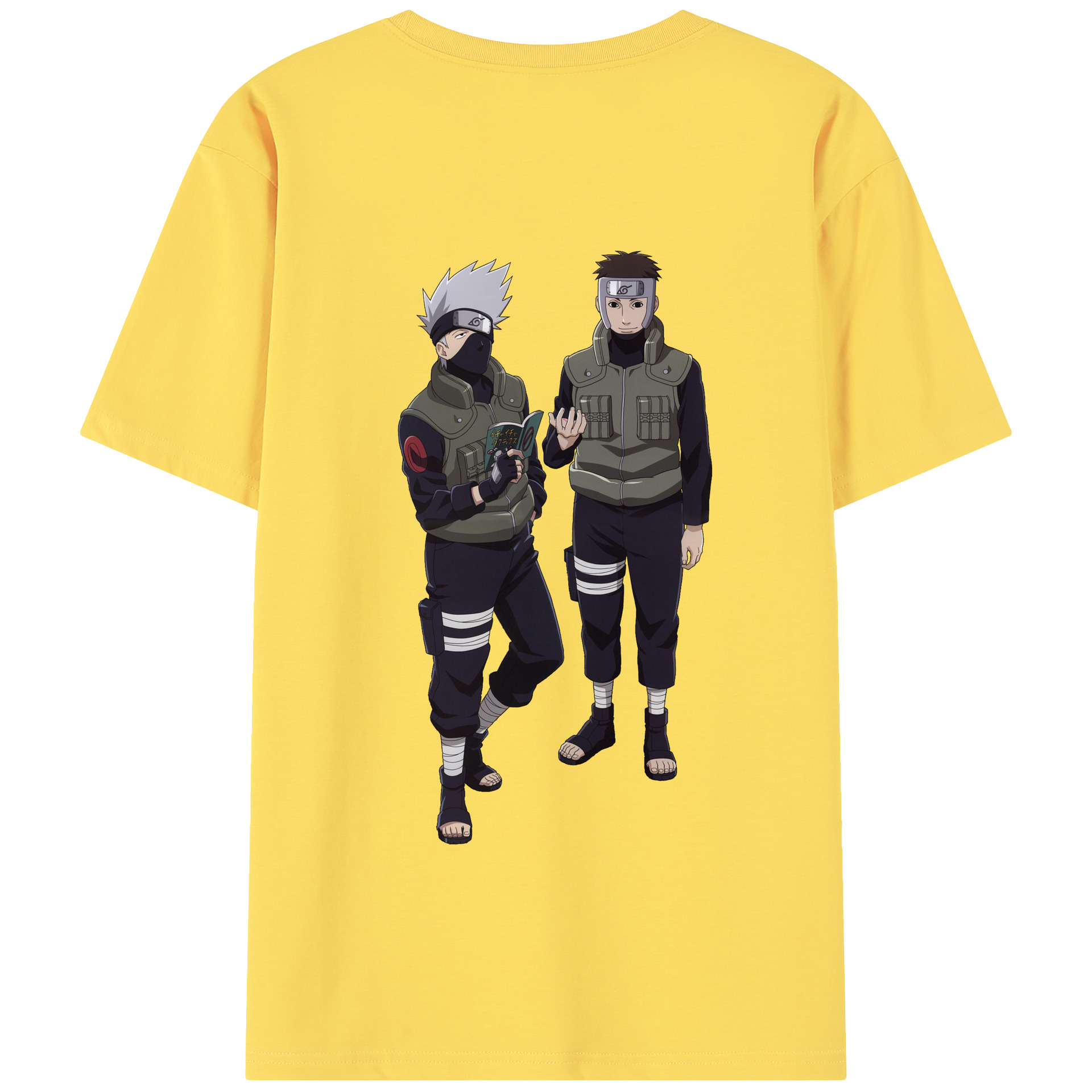（画像用） NARUTO -ナルト- はたけ カカシ Hatake Kakashi 綿100％半袖Tシャツ（背面プリント）