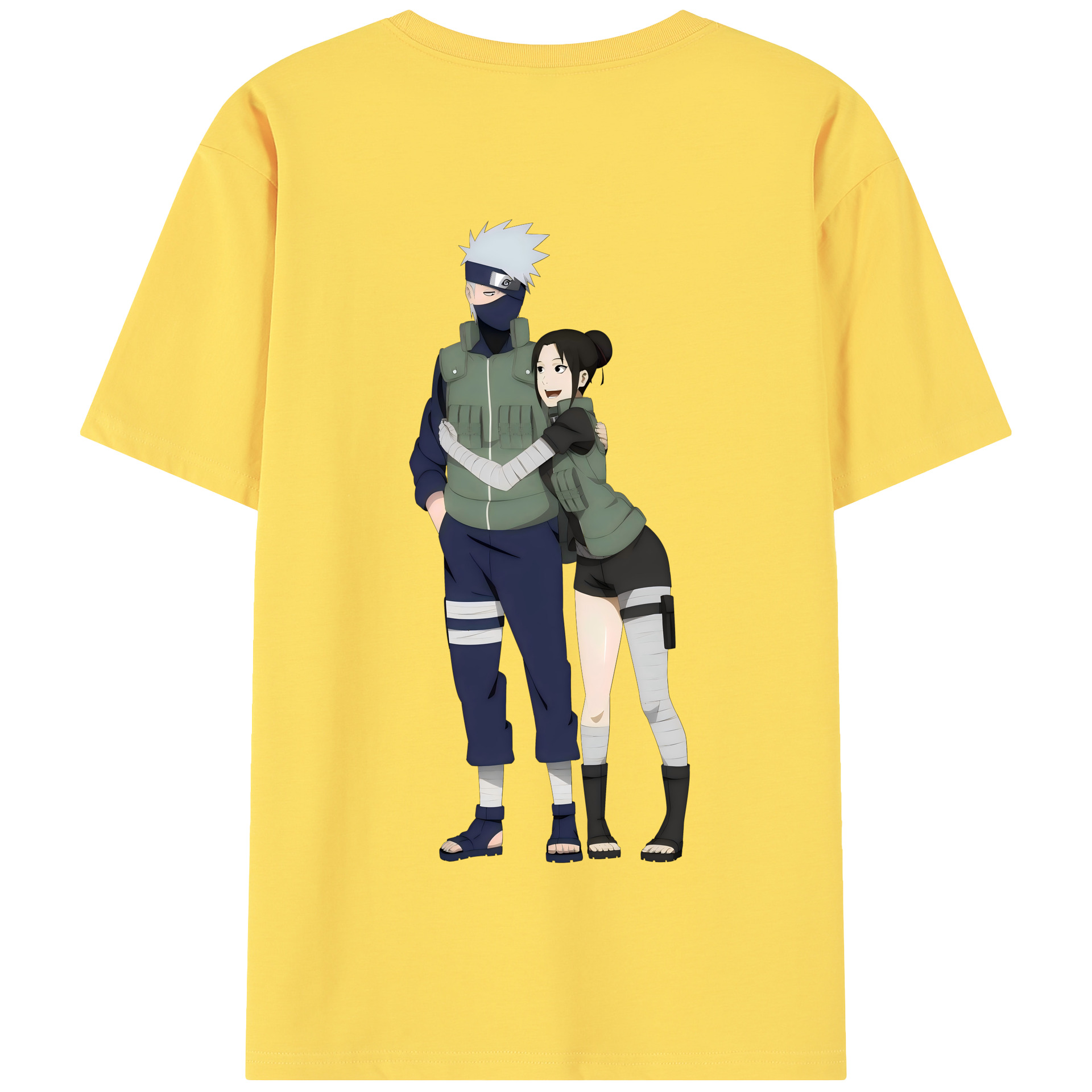 （画像用） NARUTO -ナルト- はたけ カカシ Hatake Kakashi 綿100％半袖Tシャツ（背面プリント）