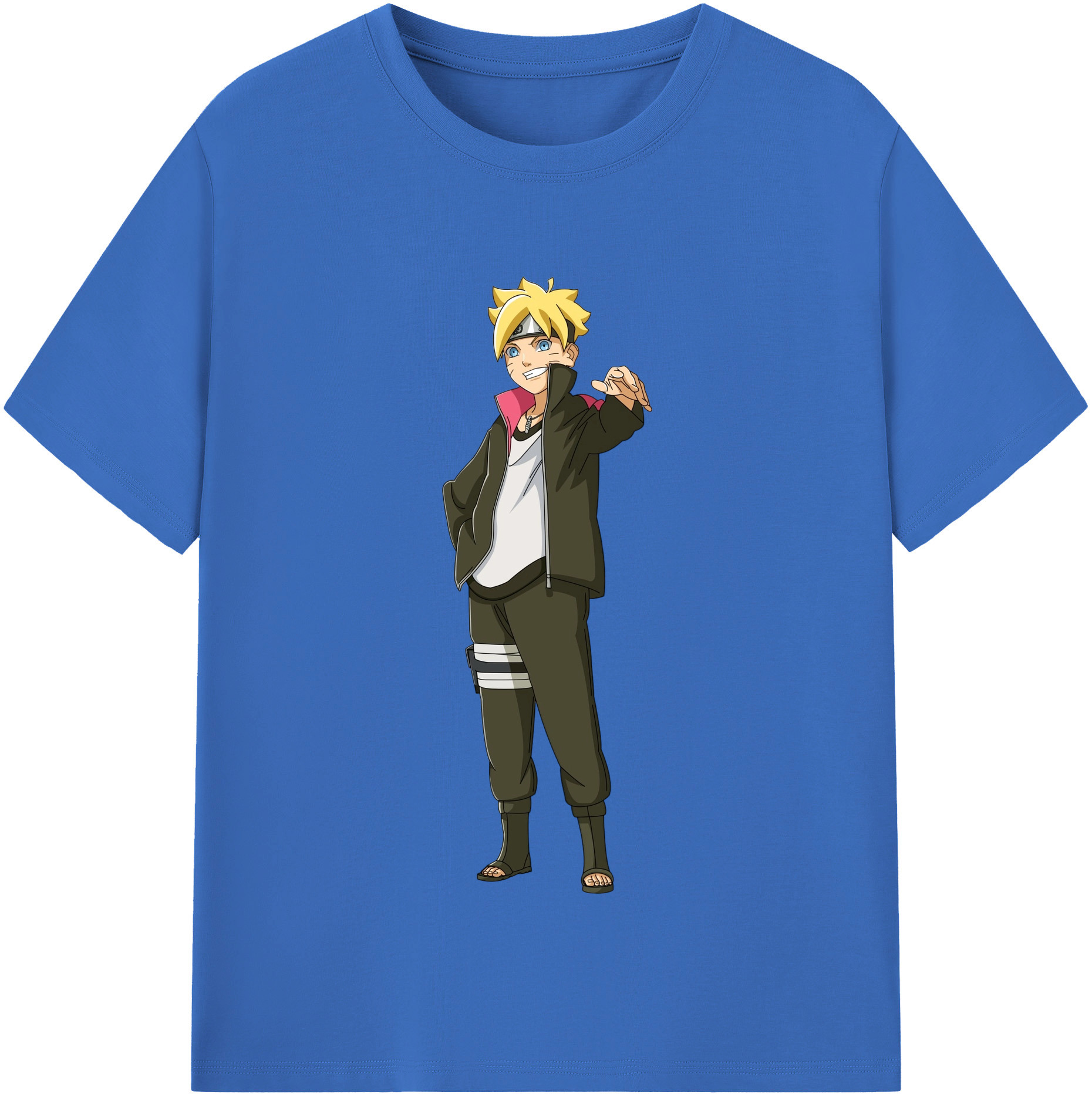 （画像用） NARUTO -ナルト- うずまき ボルト Uzumaki Boruto 綿100％半袖Tシャツ（フロントプリント）