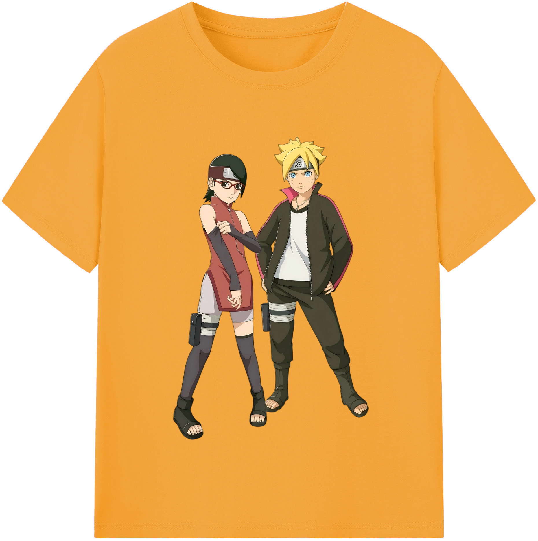 （画像用） NARUTO -ナルト- うずまき ボルト Uzumaki Boruto 綿100％半袖Tシャツ（フロントプリント）