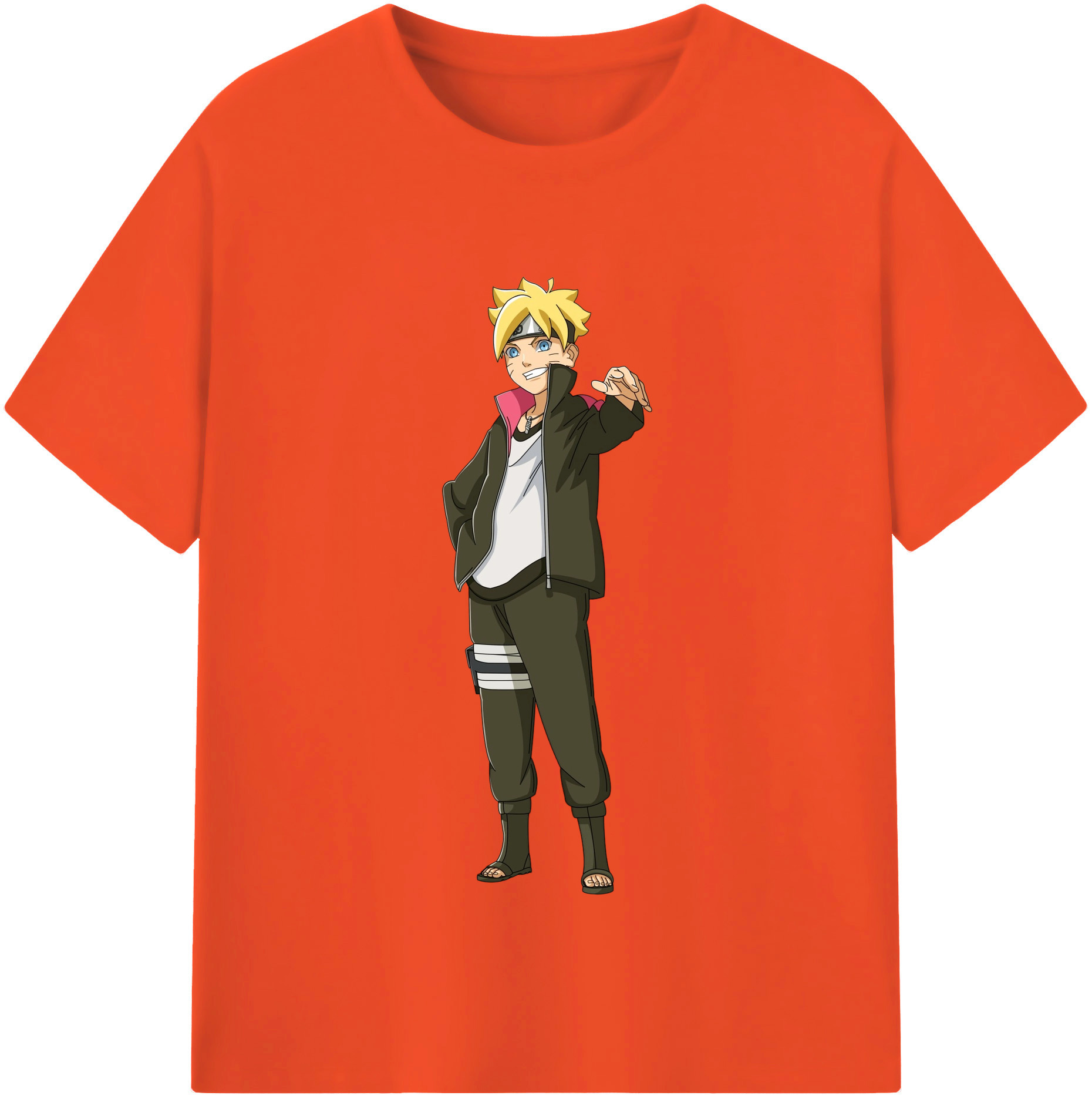 （画像用） NARUTO -ナルト- うずまき ボルト Uzumaki Boruto 綿100％半袖Tシャツ（フロントプリント）