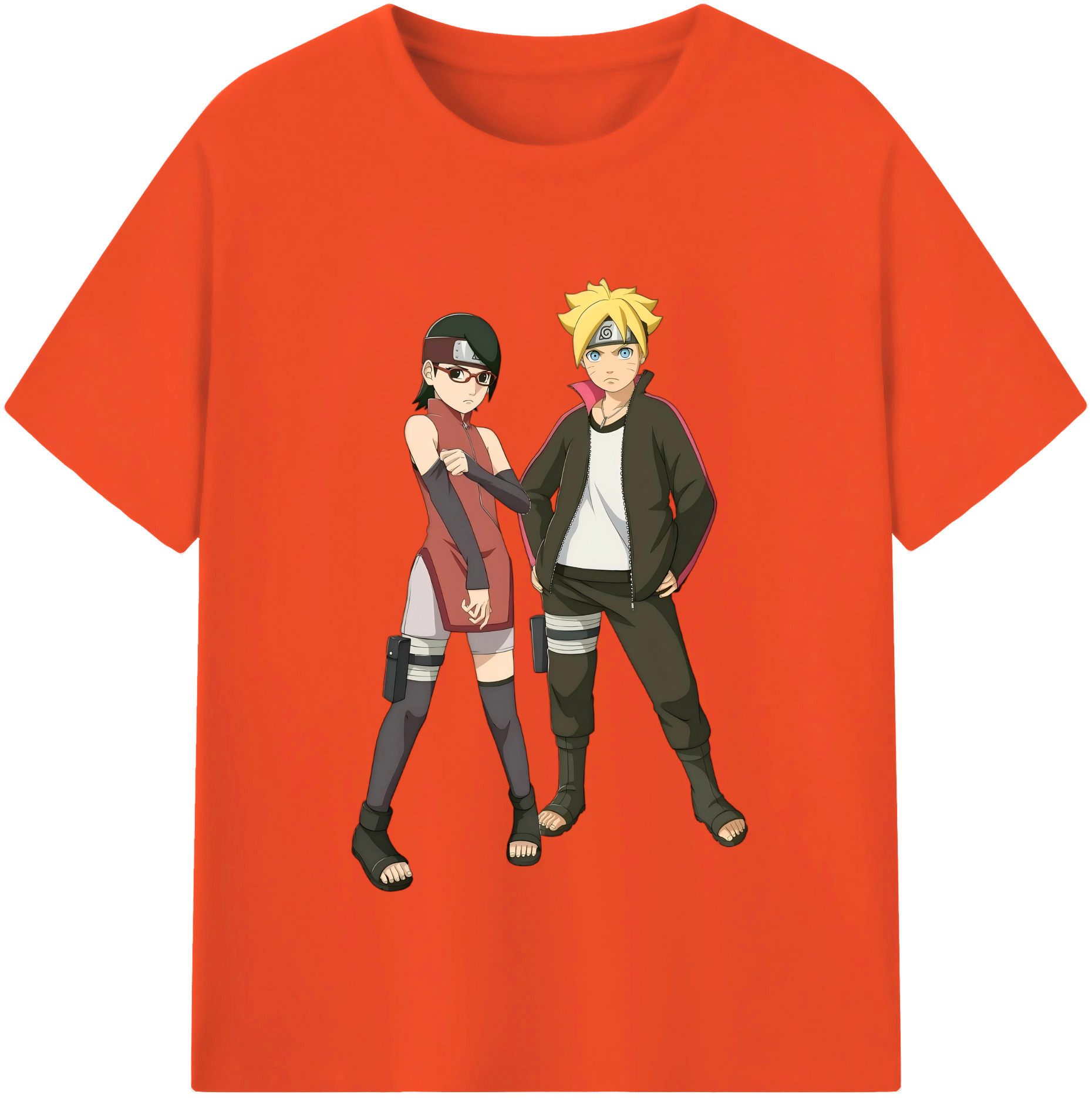 （画像用） NARUTO -ナルト- うずまき ボルト Uzumaki Boruto 綿100％半袖Tシャツ（フロントプリント）