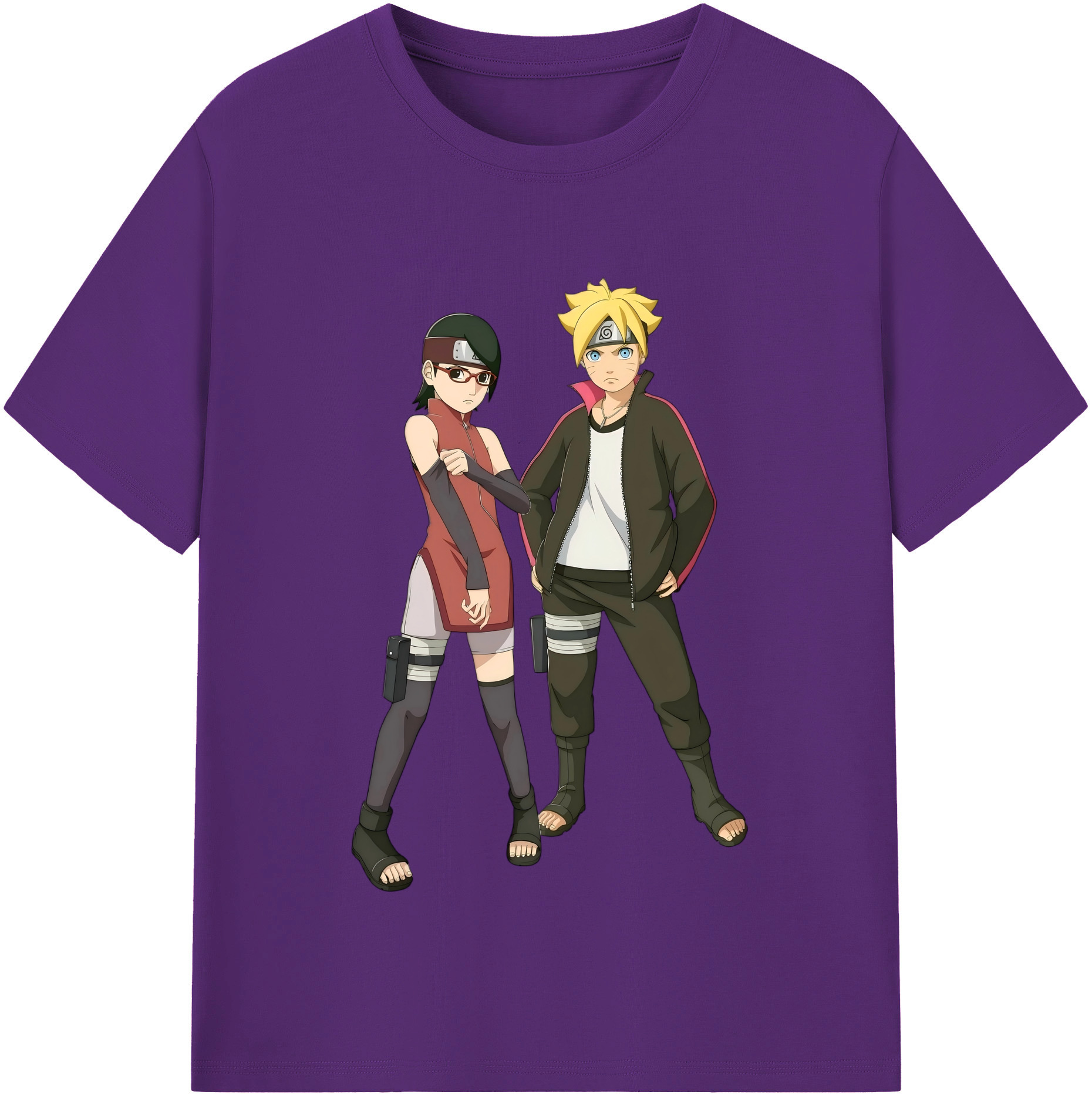 （画像用） NARUTO -ナルト- うずまき ボルト Uzumaki Boruto 綿100％半袖Tシャツ（フロントプリント）