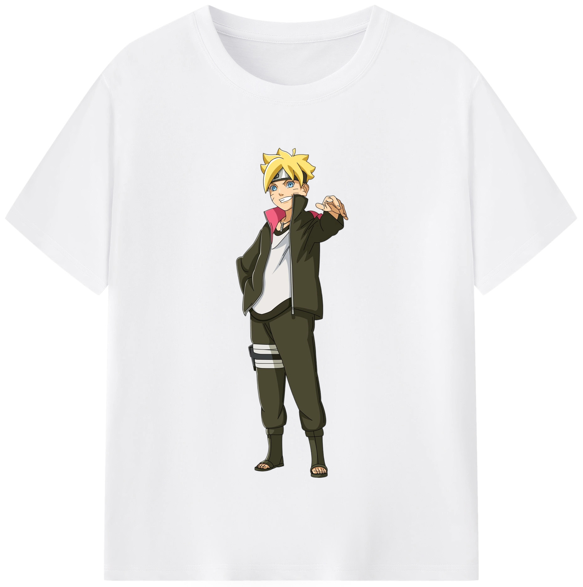 （画像用） NARUTO -ナルト- うずまき ボルト Uzumaki Boruto 綿100％半袖Tシャツ（フロントプリント）