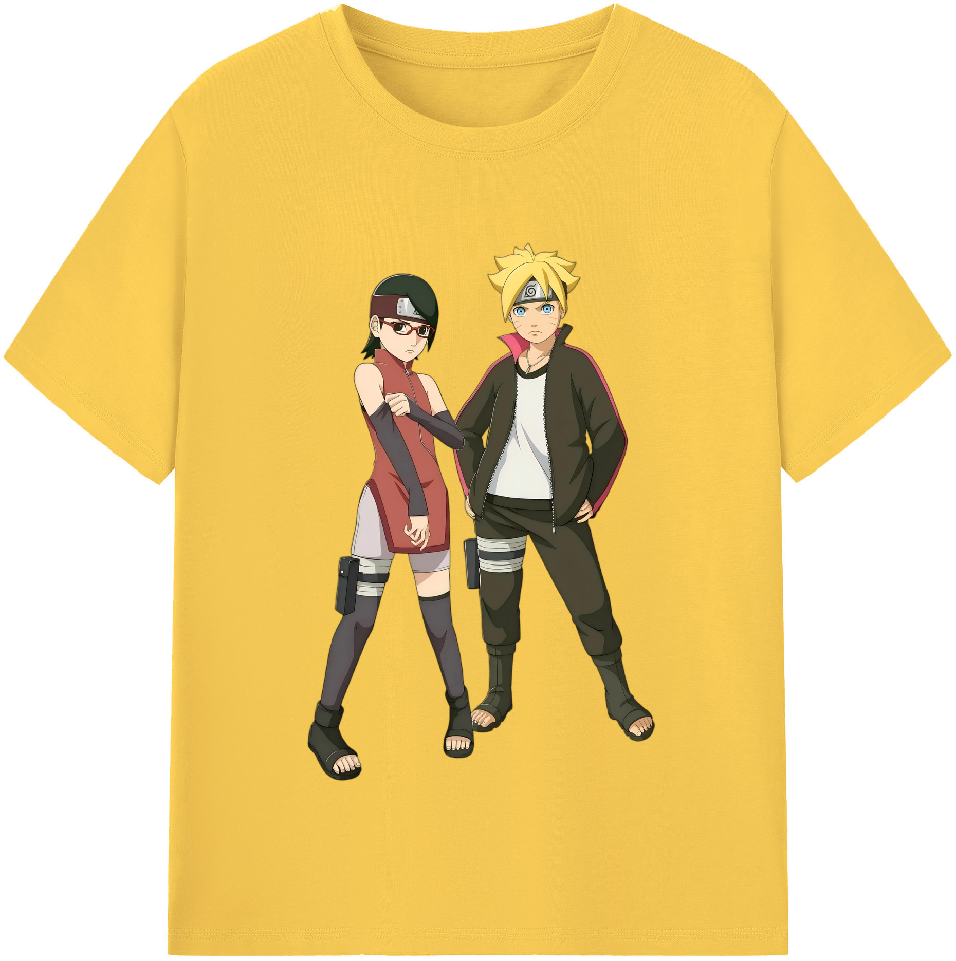 （画像用） NARUTO -ナルト- うずまき ボルト Uzumaki Boruto 綿100％半袖Tシャツ（フロントプリント）