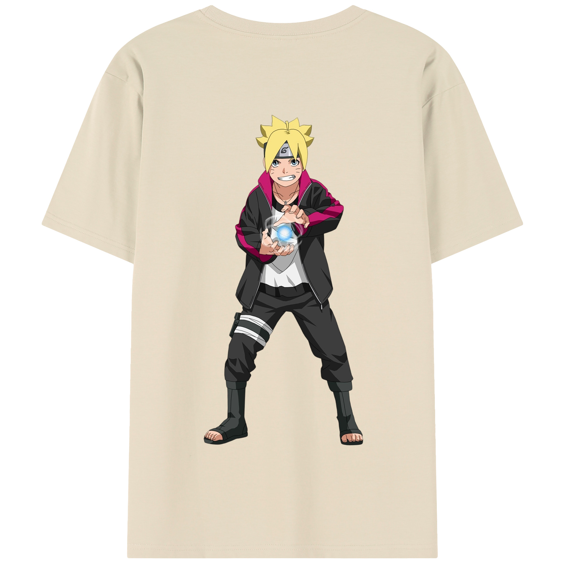 （画像用） NARUTO -ナルト- うずまき ボルト Uzumaki Boruto 綿100％半袖Tシャツ（背面プリント）