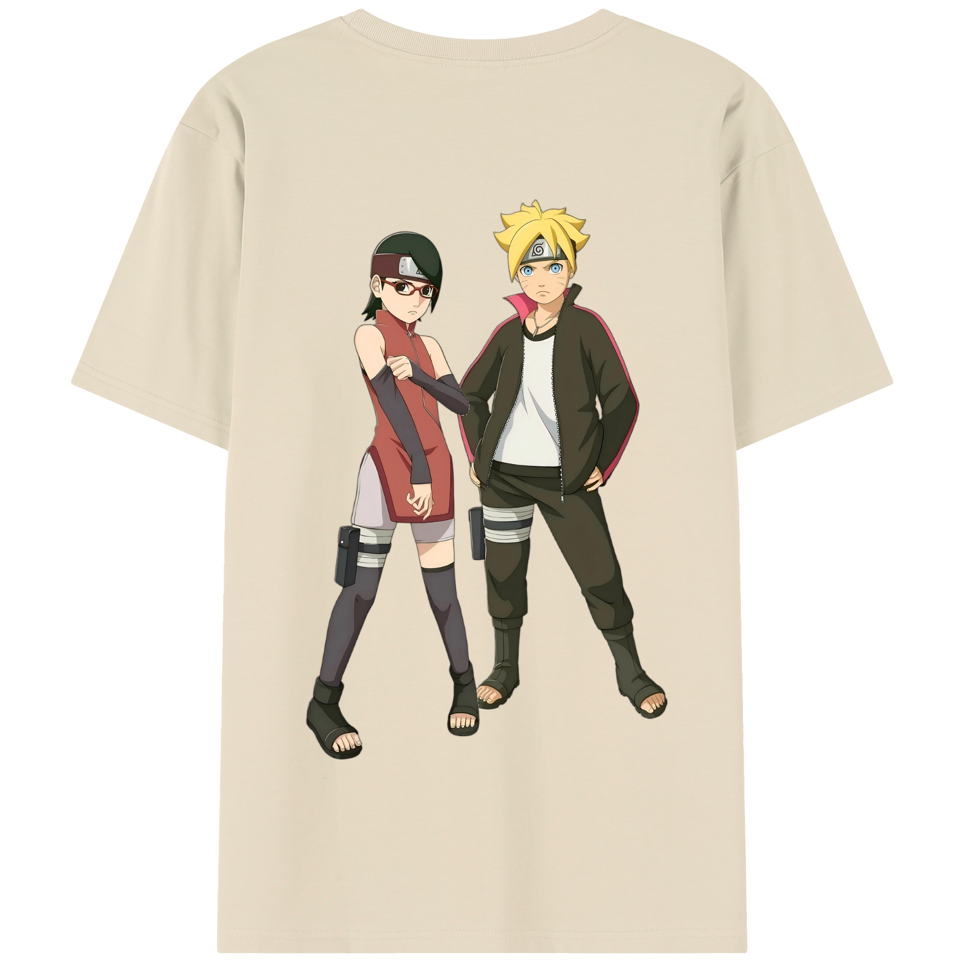 （画像用） NARUTO -ナルト- うずまき ボルト Uzumaki Boruto 綿100％半袖Tシャツ（背面プリント）