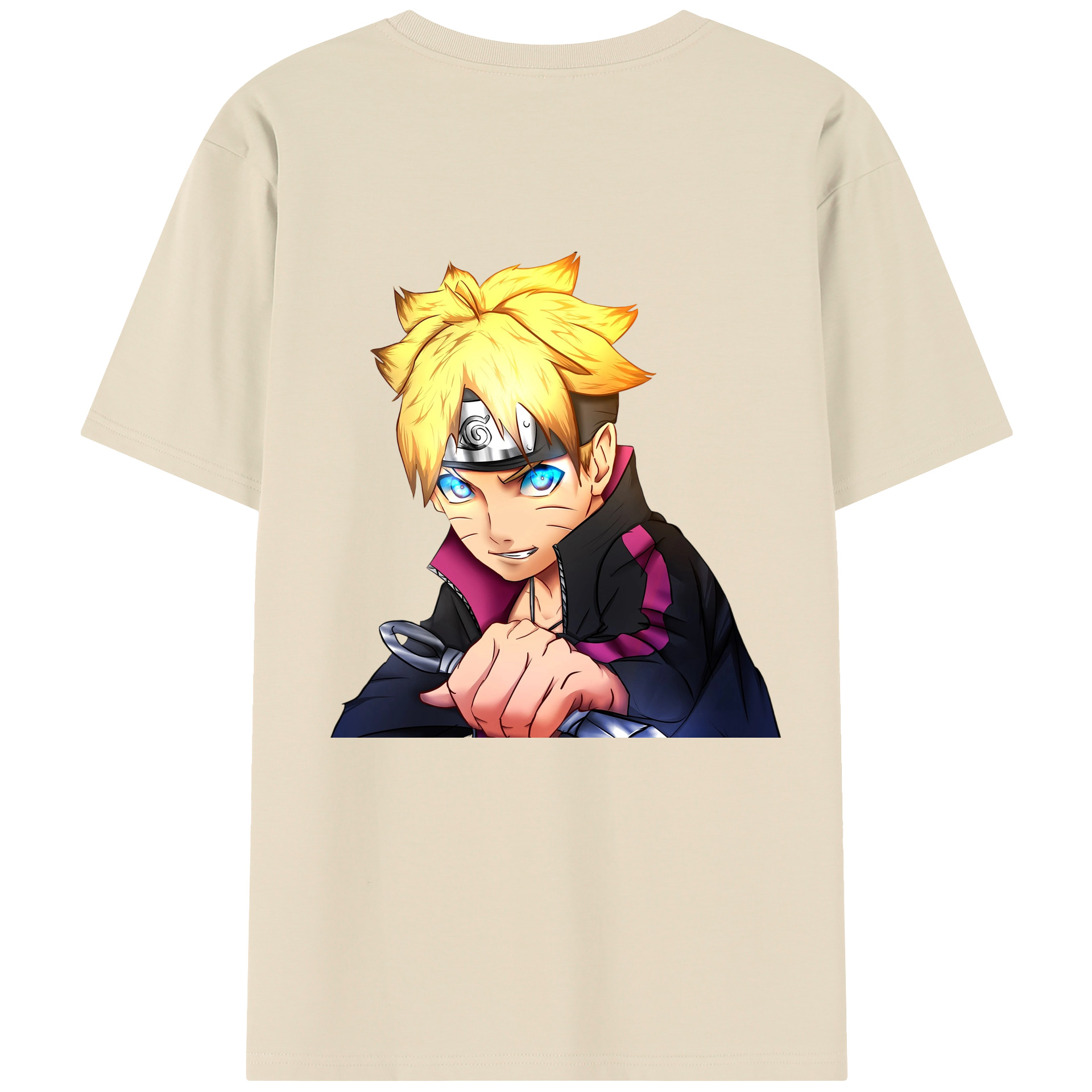 （画像用） NARUTO -ナルト- うずまき ボルト Uzumaki Boruto 綿100％半袖Tシャツ（背面プリント）