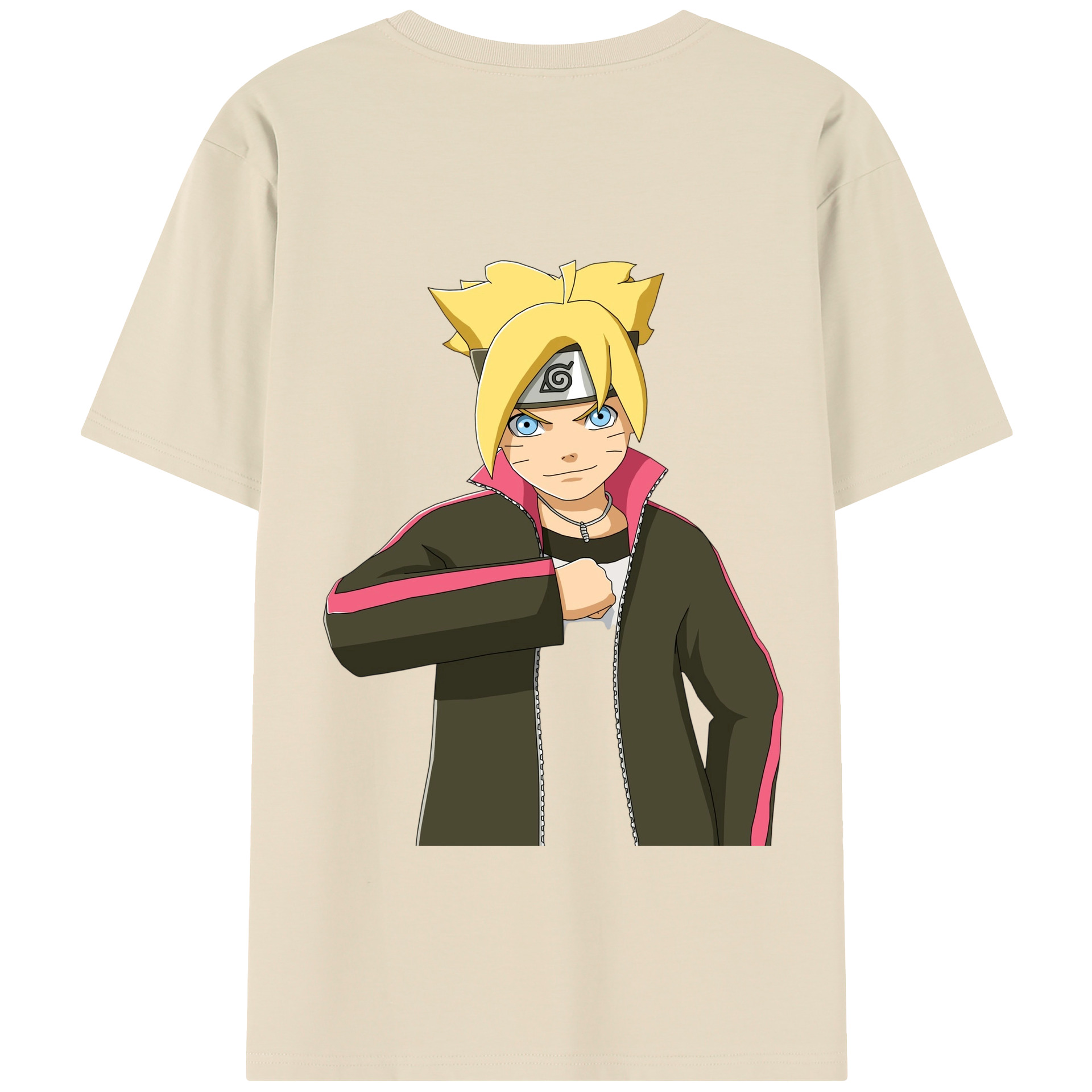 （画像用） NARUTO -ナルト- うずまき ボルト Uzumaki Boruto 綿100％半袖Tシャツ（背面プリント）