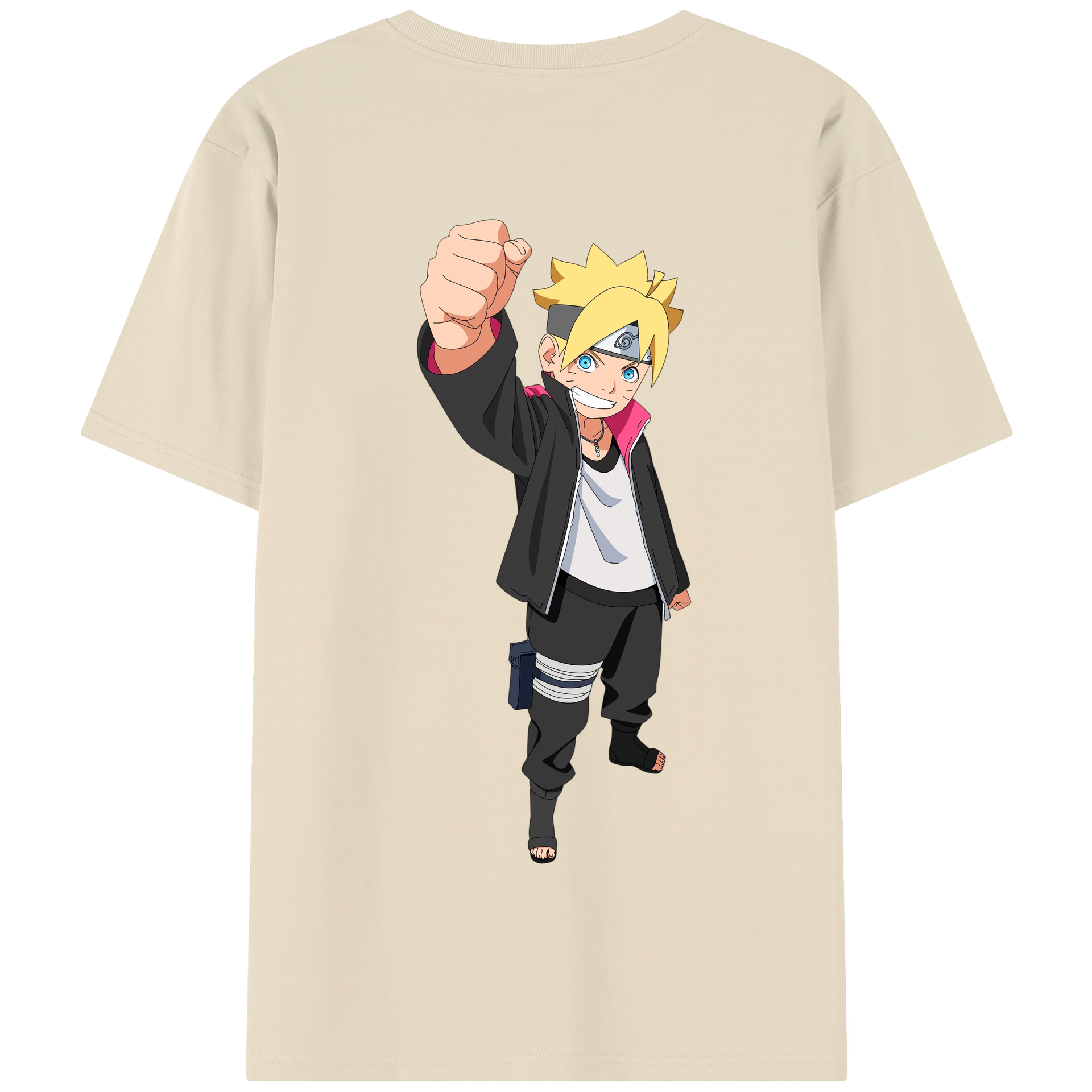 （画像用） NARUTO -ナルト- うずまき ボルト Uzumaki Boruto 綿100％半袖Tシャツ（背面プリント）