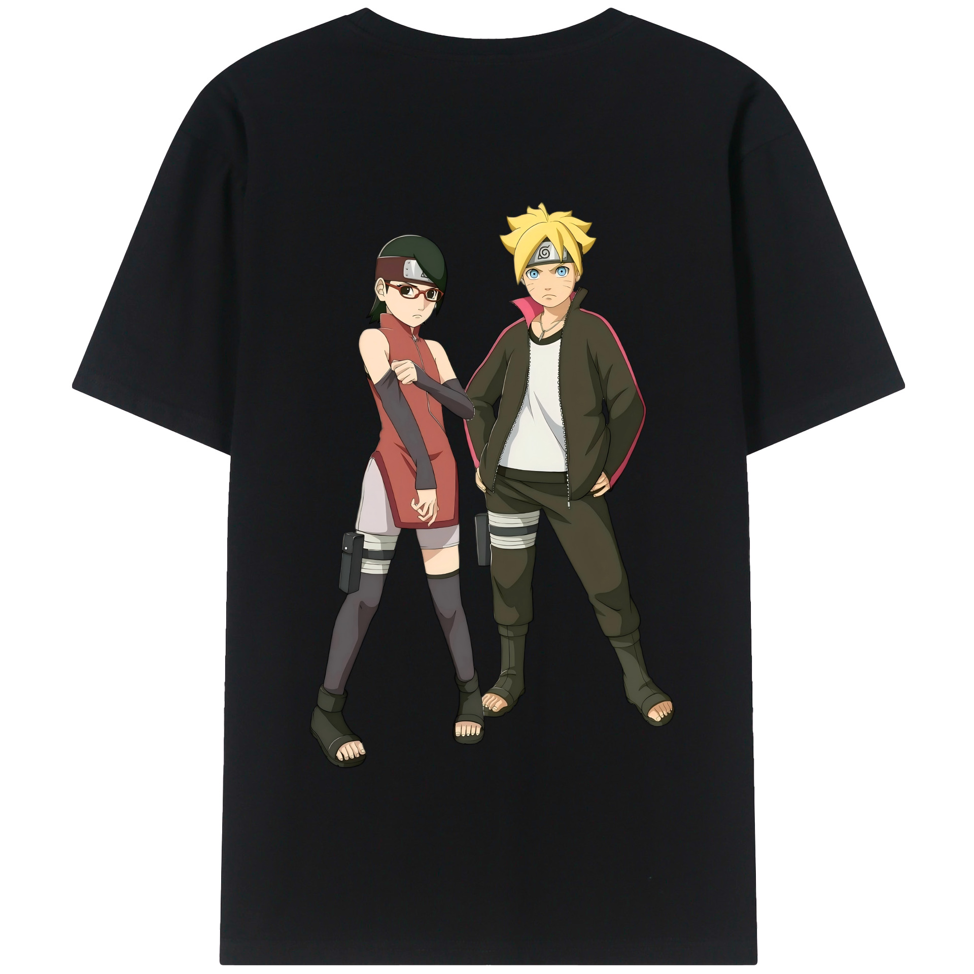 （画像用） NARUTO -ナルト- うずまき ボルト Uzumaki Boruto 綿100％半袖Tシャツ（背面プリント）