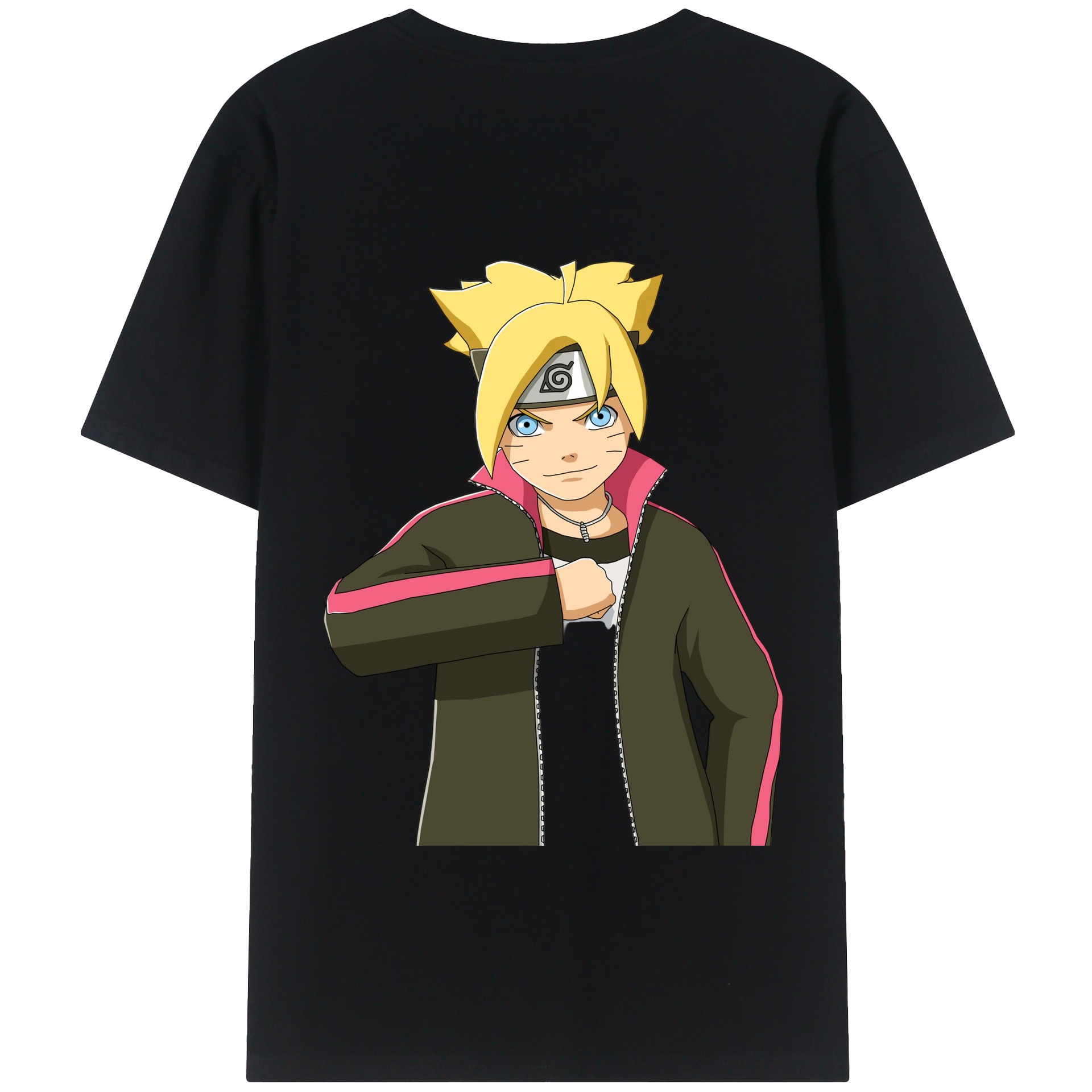 （画像用） NARUTO -ナルト- うずまき ボルト Uzumaki Boruto 綿100％半袖Tシャツ（背面プリント）