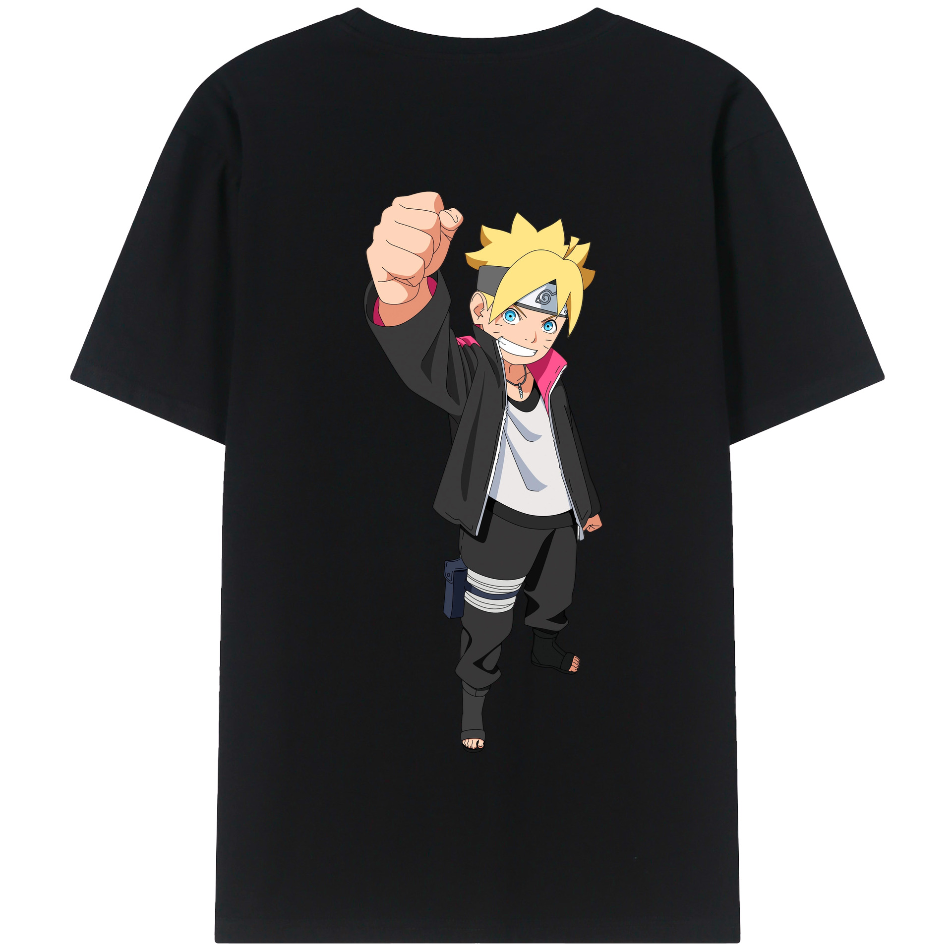 （画像用） NARUTO -ナルト- うずまき ボルト Uzumaki Boruto 綿100％半袖Tシャツ（背面プリント）