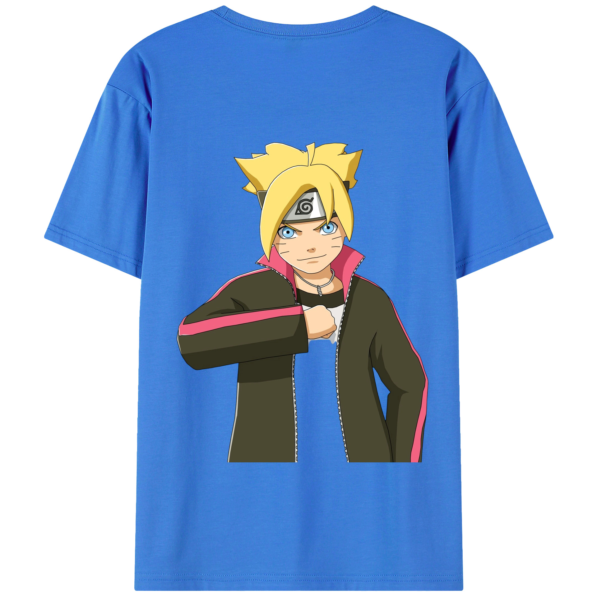 （画像用） NARUTO -ナルト- うずまき ボルト Uzumaki Boruto 綿100％半袖Tシャツ（背面プリント）