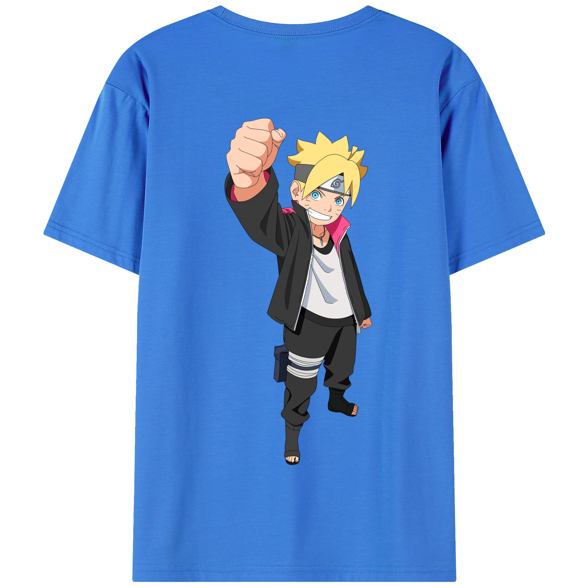 （画像用） NARUTO -ナルト- うずまき ボルト Uzumaki Boruto 綿100％半袖Tシャツ（背面プリント）