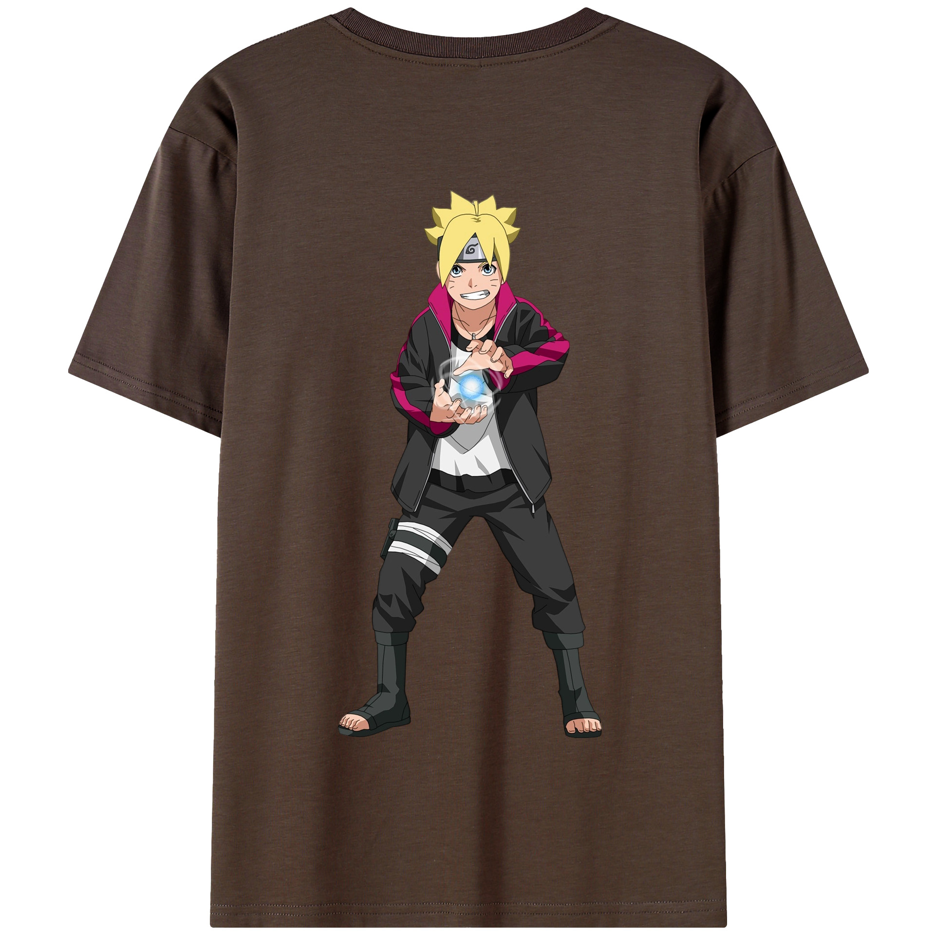（画像用） NARUTO -ナルト- うずまき ボルト Uzumaki Boruto 綿100％半袖Tシャツ（背面プリント）