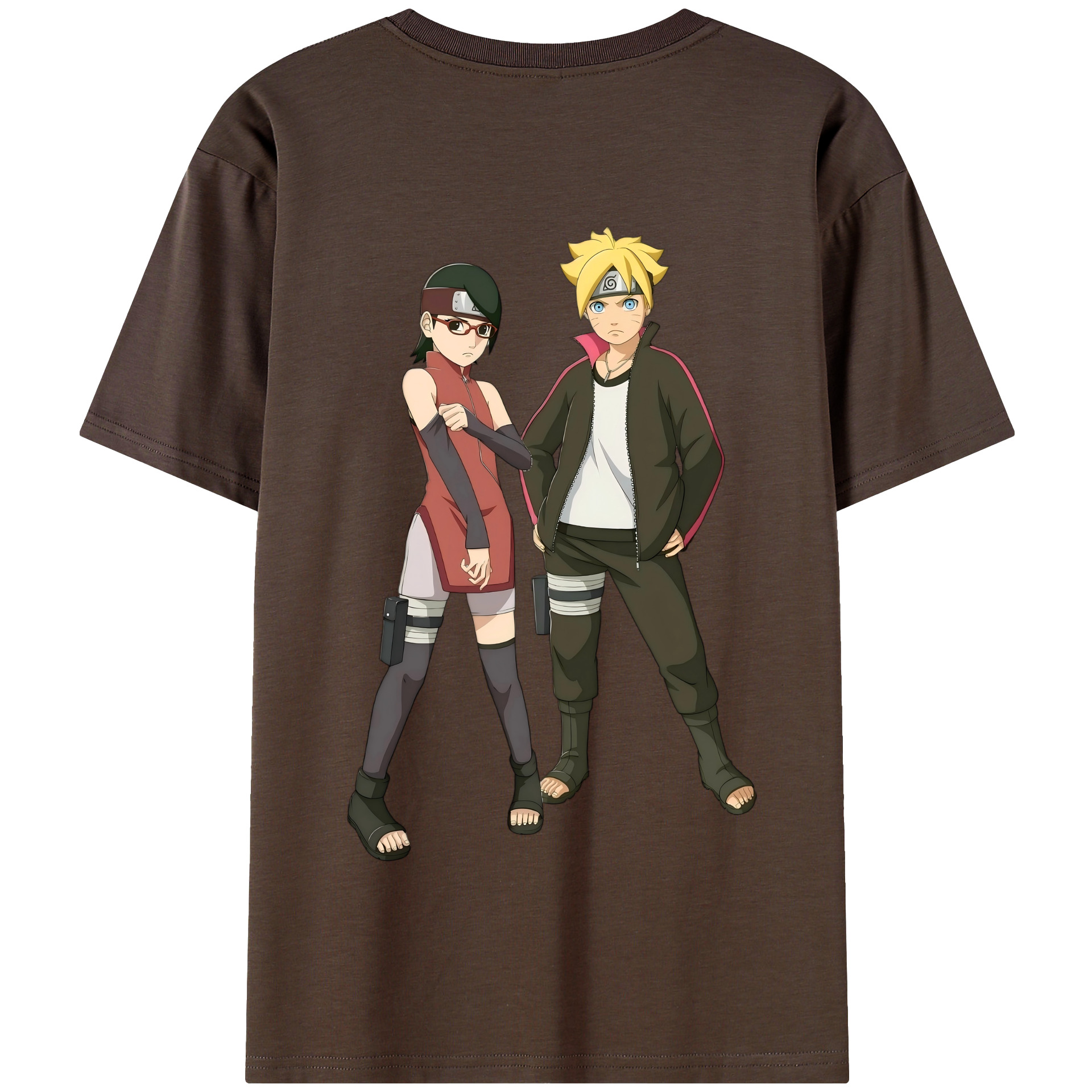 （画像用） NARUTO -ナルト- うずまき ボルト Uzumaki Boruto 綿100％半袖Tシャツ（背面プリント）