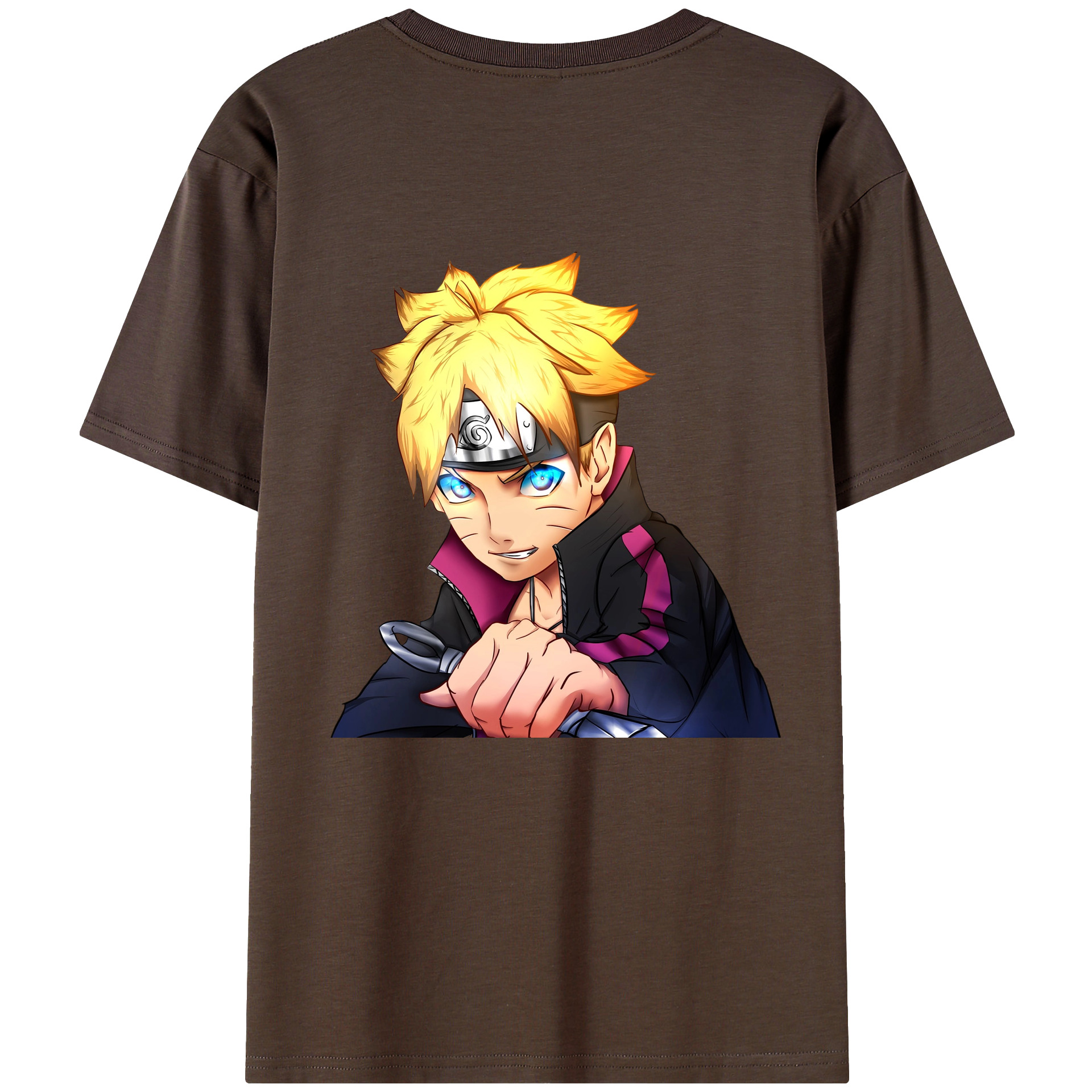 （画像用） NARUTO -ナルト- うずまき ボルト Uzumaki Boruto 綿100％半袖Tシャツ（背面プリント）