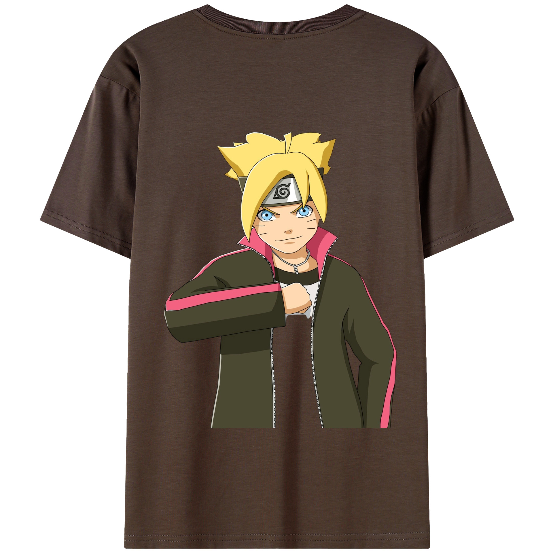 （画像用） NARUTO -ナルト- うずまき ボルト Uzumaki Boruto 綿100％半袖Tシャツ（背面プリント）