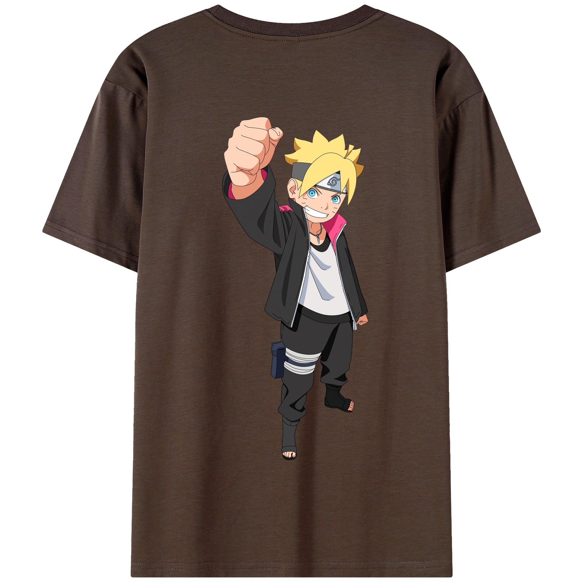 （画像用） NARUTO -ナルト- うずまき ボルト Uzumaki Boruto 綿100％半袖Tシャツ（背面プリント）