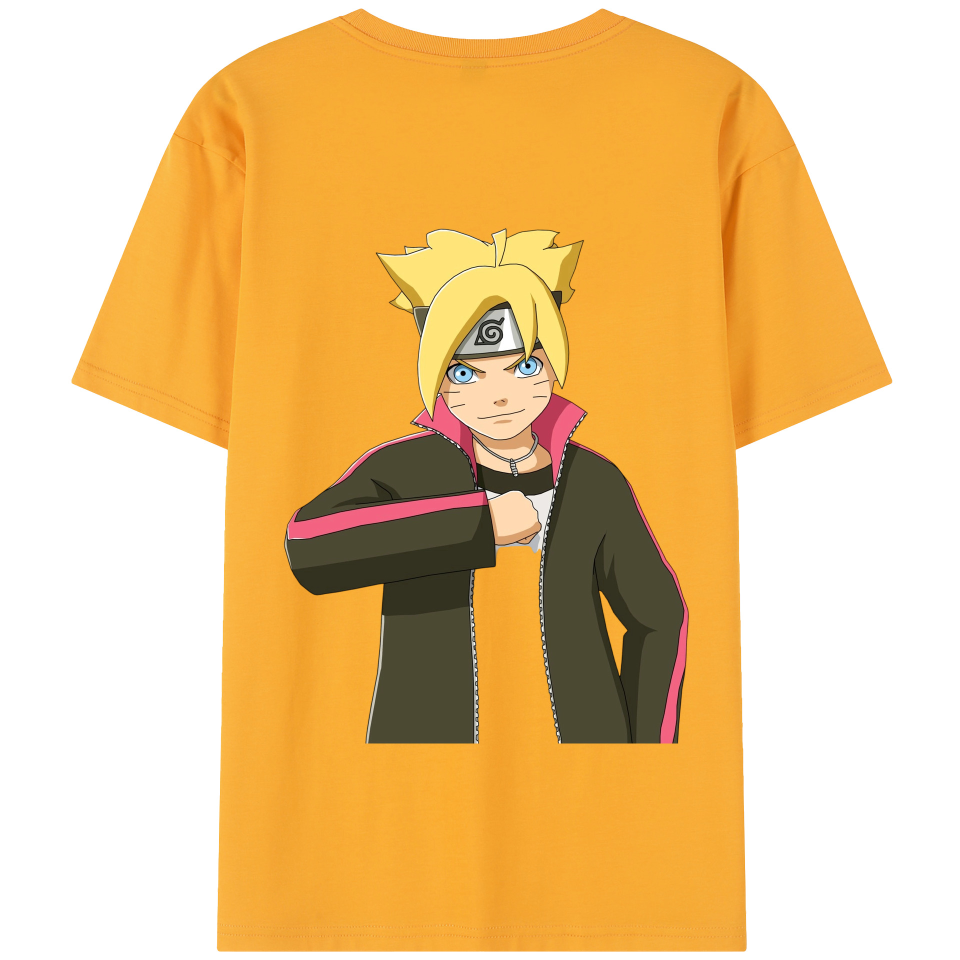 （画像用） NARUTO -ナルト- うずまき ボルト Uzumaki Boruto 綿100％半袖Tシャツ（背面プリント）