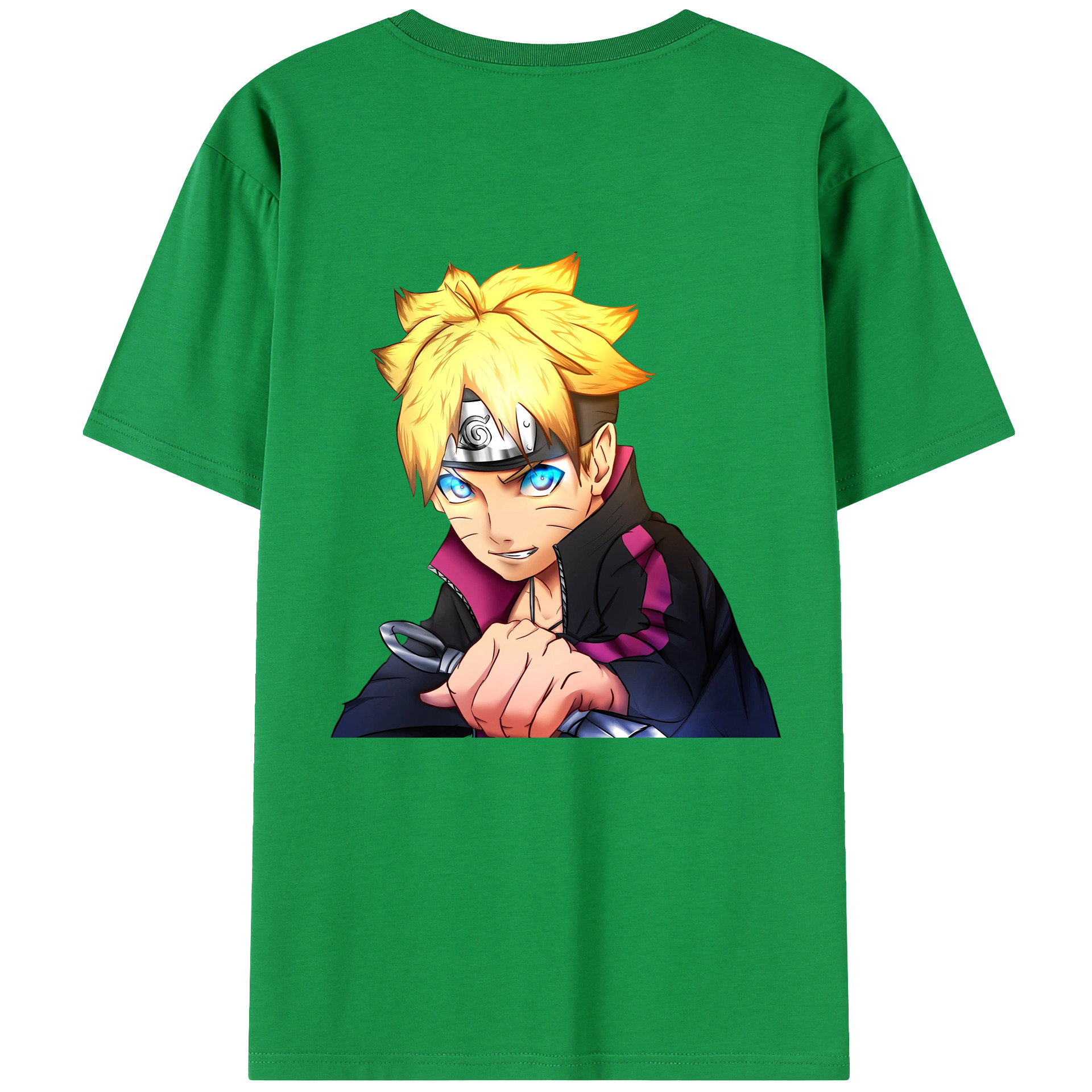 （画像用） NARUTO -ナルト- うずまき ボルト Uzumaki Boruto 綿100％半袖Tシャツ（背面プリント）