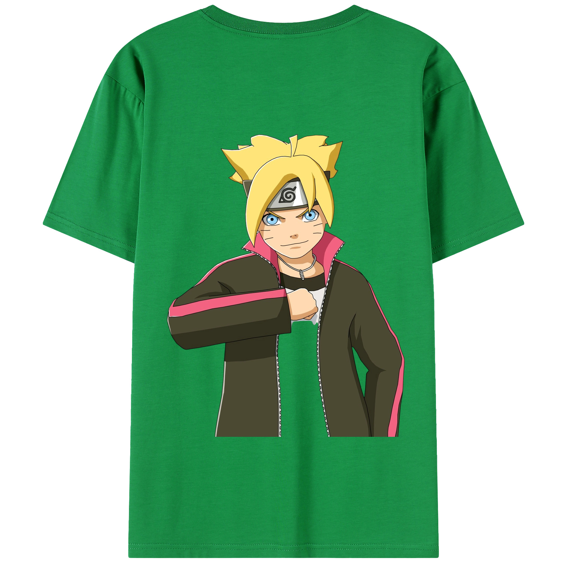 （画像用） NARUTO -ナルト- うずまき ボルト Uzumaki Boruto 綿100％半袖Tシャツ（背面プリント）