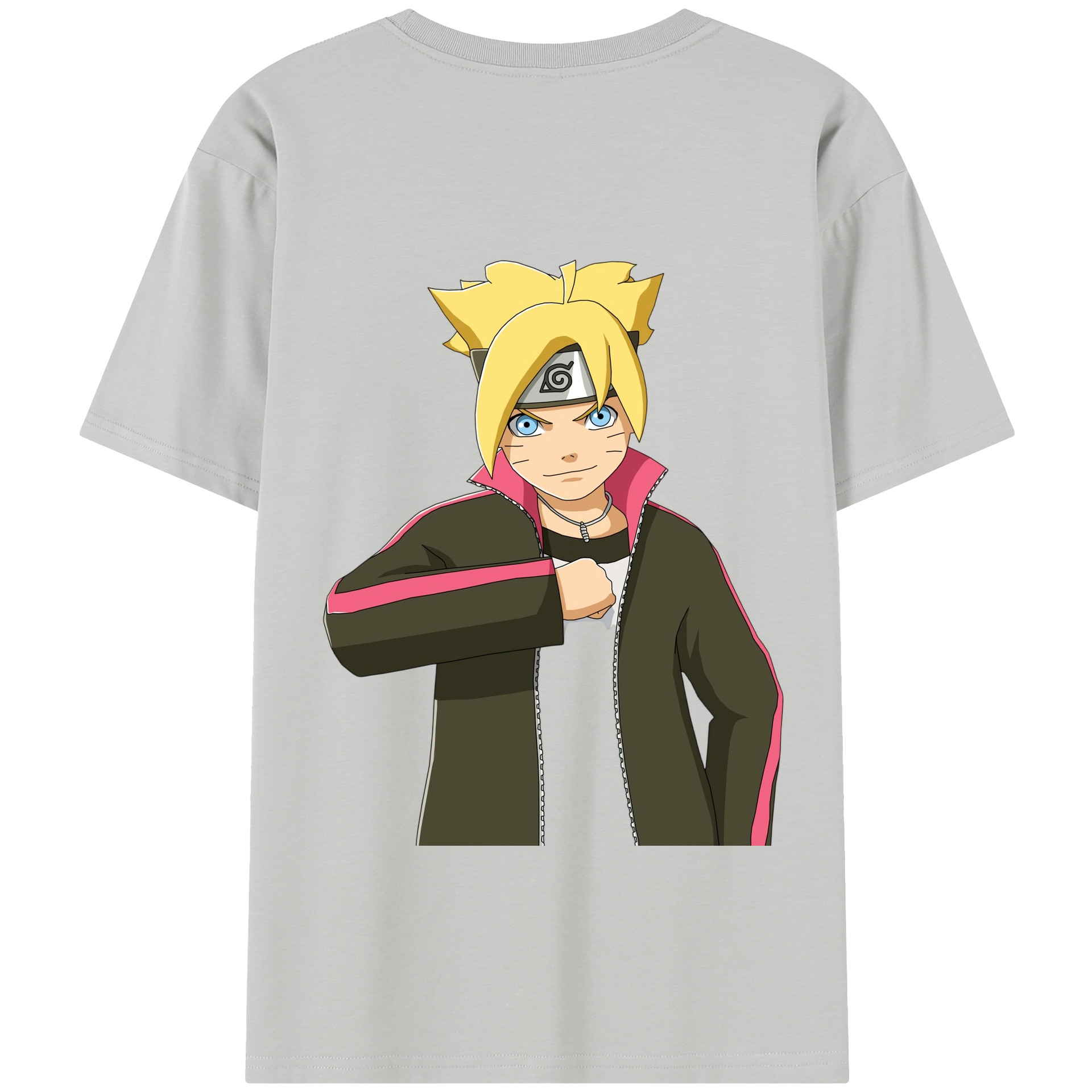 （画像用） NARUTO -ナルト- うずまき ボルト Uzumaki Boruto 綿100％半袖Tシャツ（背面プリント）