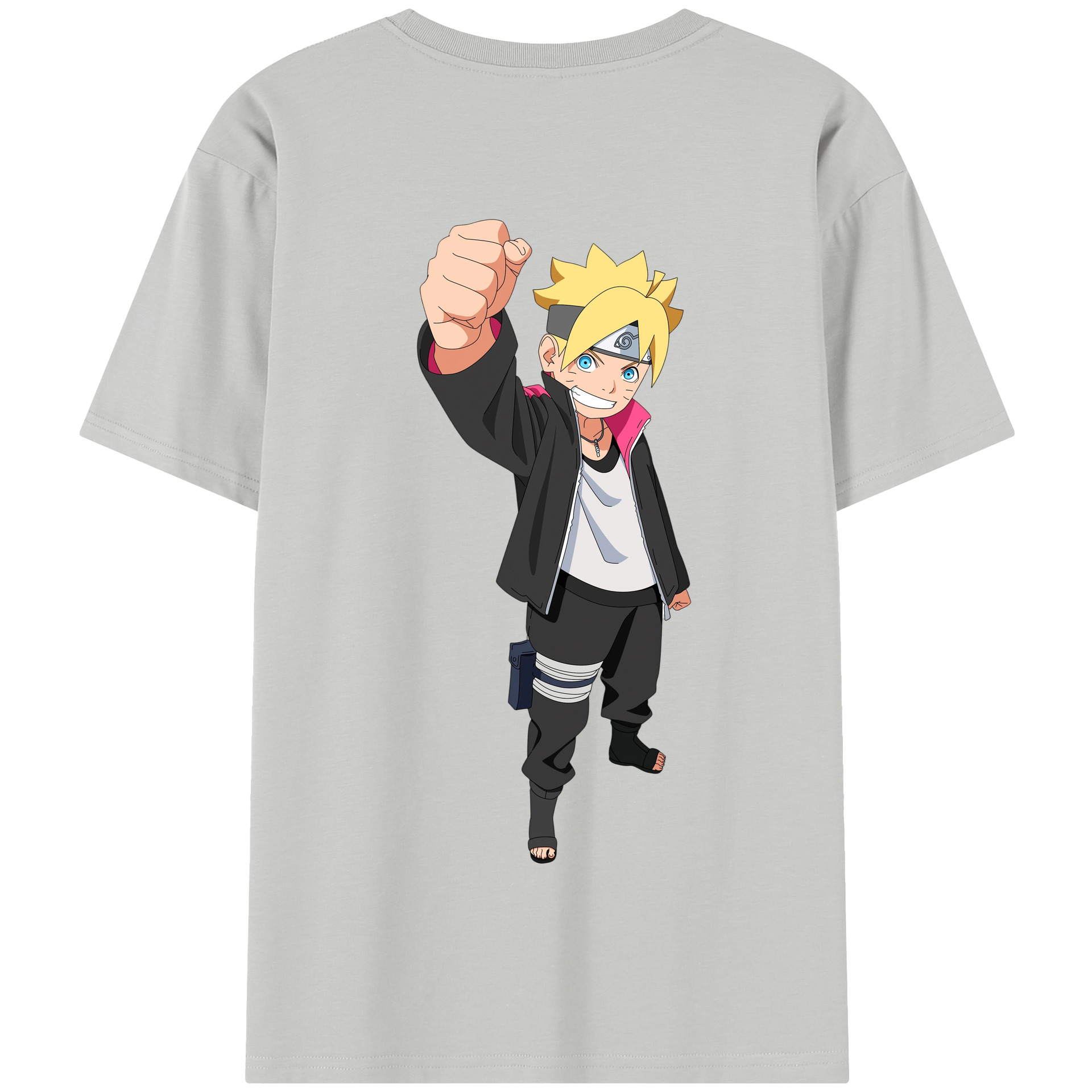 （画像用） NARUTO -ナルト- うずまき ボルト Uzumaki Boruto 綿100％半袖Tシャツ（背面プリント）