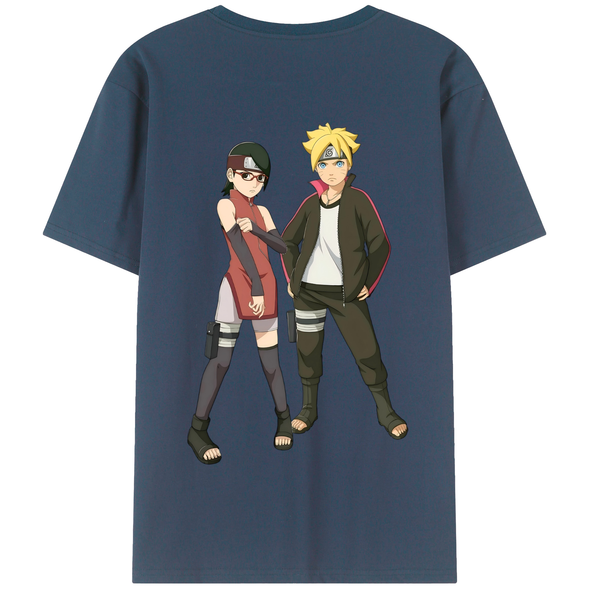 （画像用） NARUTO -ナルト- うずまき ボルト Uzumaki Boruto 綿100％半袖Tシャツ（背面プリント）