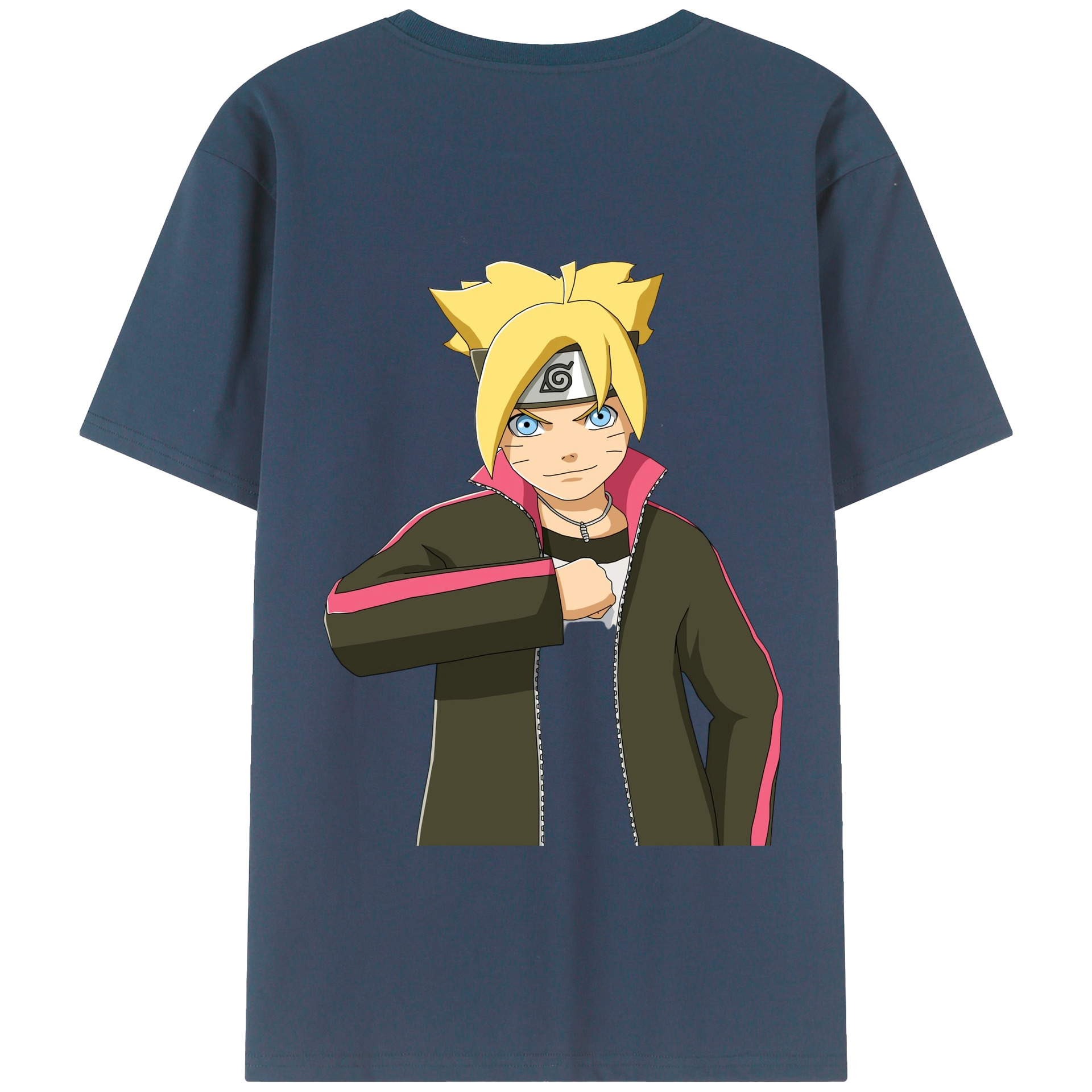 （画像用） NARUTO -ナルト- うずまき ボルト Uzumaki Boruto 綿100％半袖Tシャツ（背面プリント）