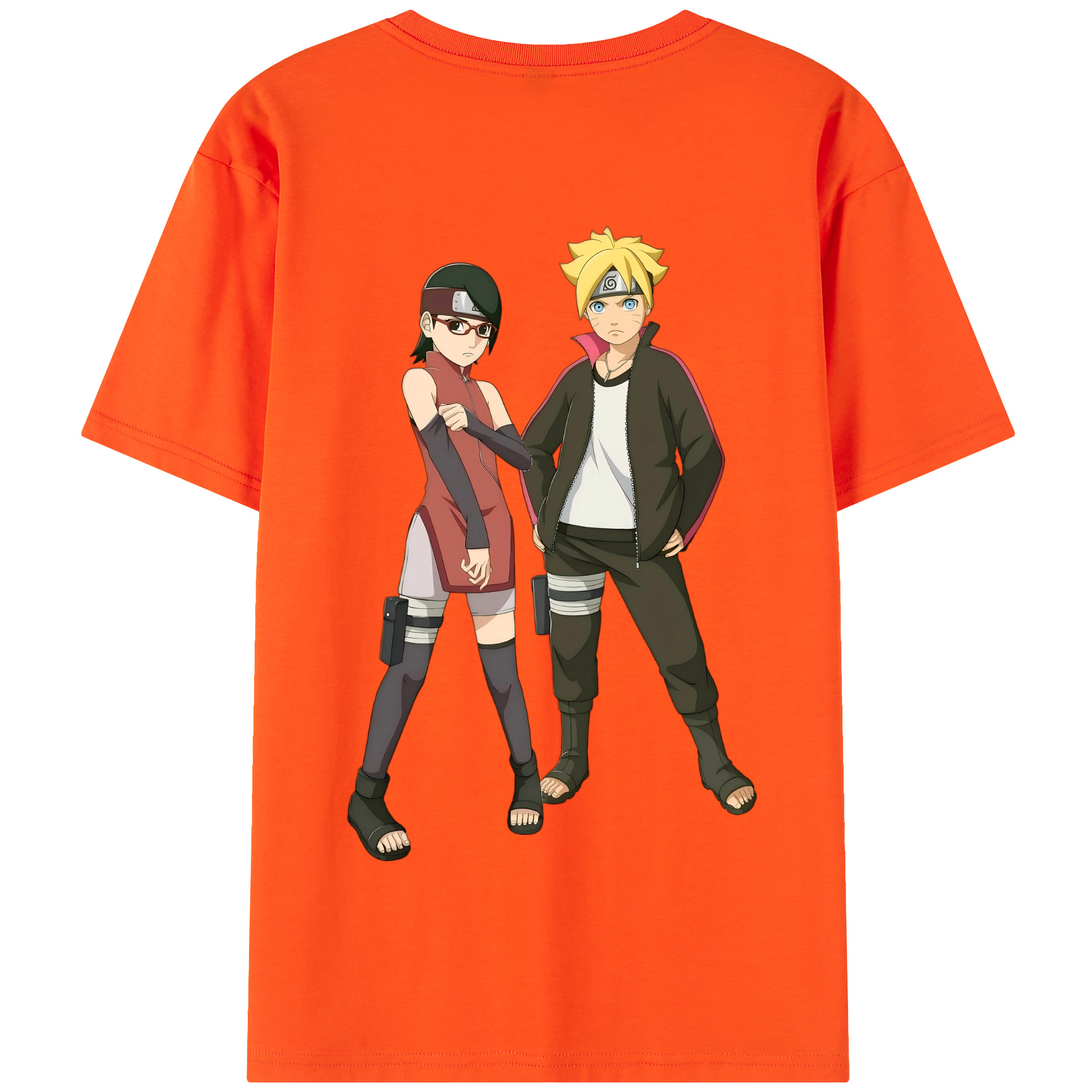 （画像用） NARUTO -ナルト- うずまき ボルト Uzumaki Boruto 綿100％半袖Tシャツ（背面プリント）