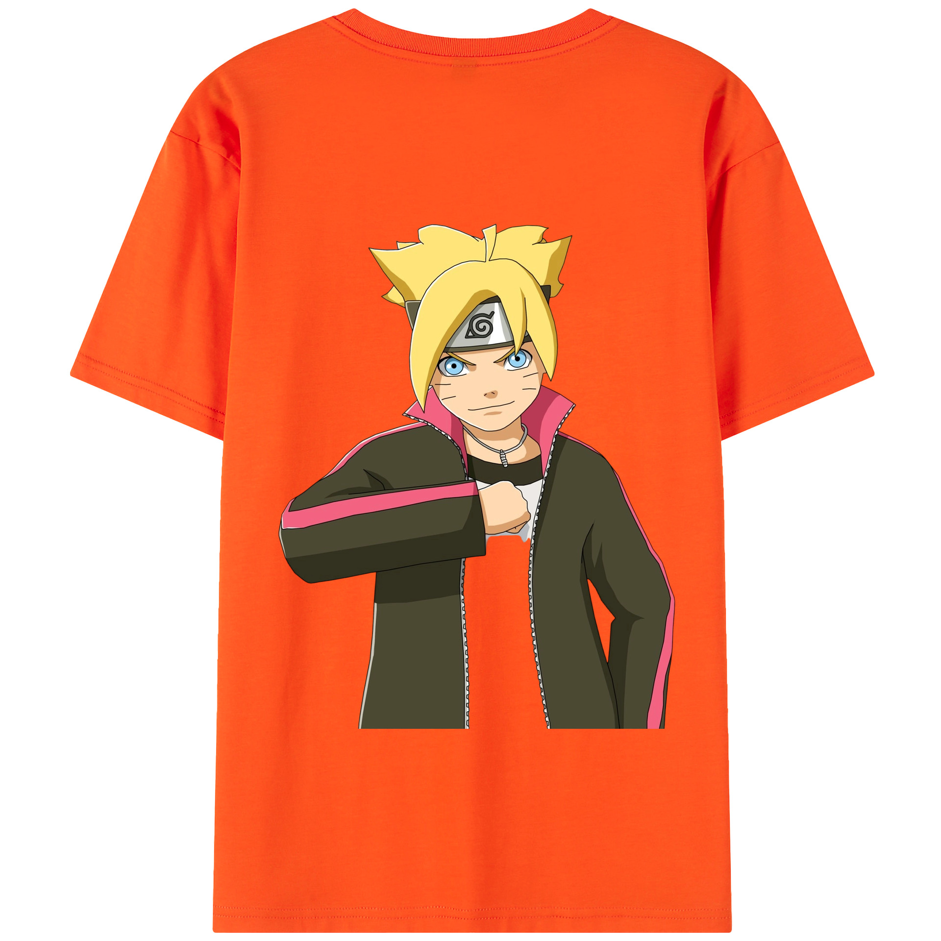 （画像用） NARUTO -ナルト- うずまき ボルト Uzumaki Boruto 綿100％半袖Tシャツ（背面プリント）