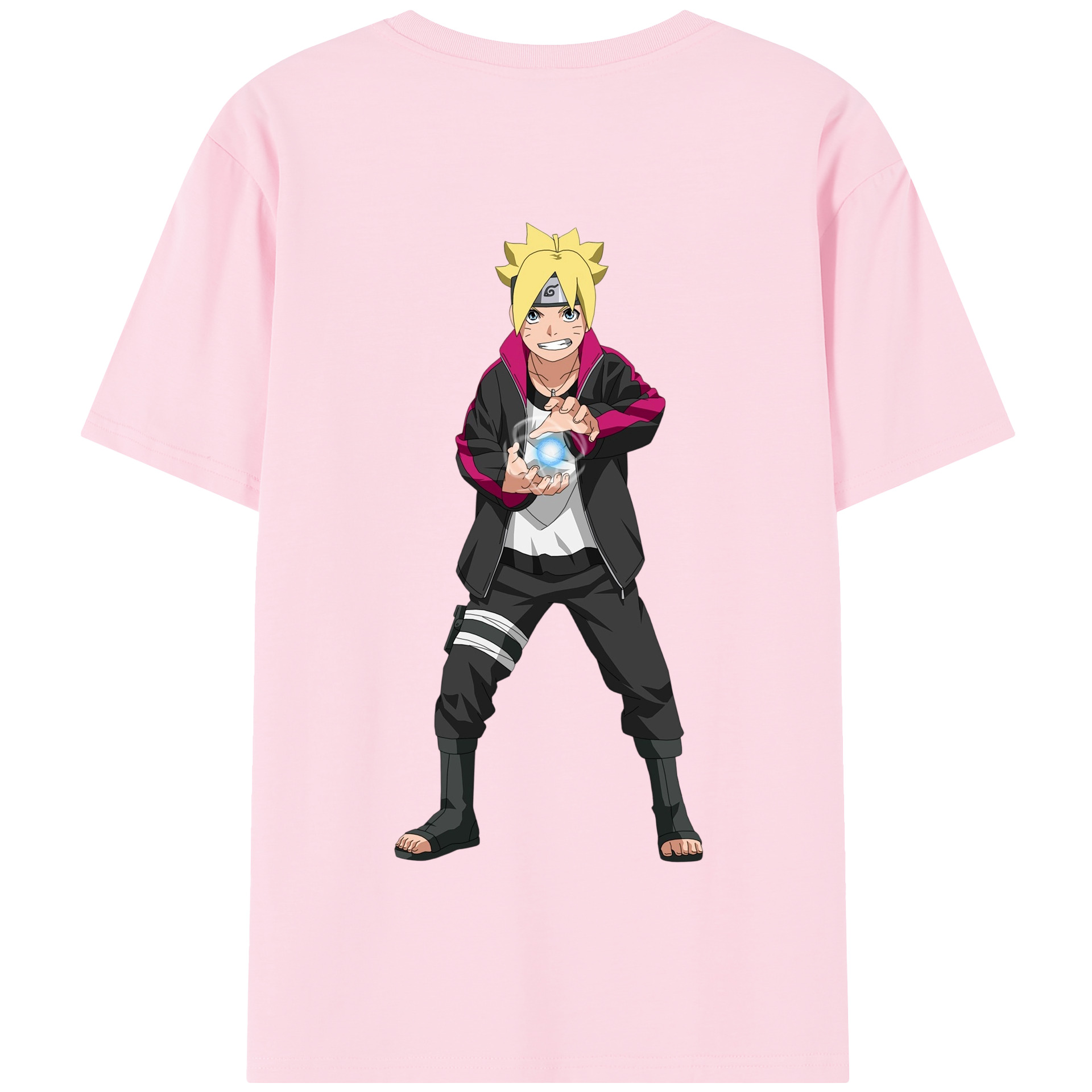 （画像用） NARUTO -ナルト- うずまき ボルト Uzumaki Boruto 綿100％半袖Tシャツ（背面プリント）