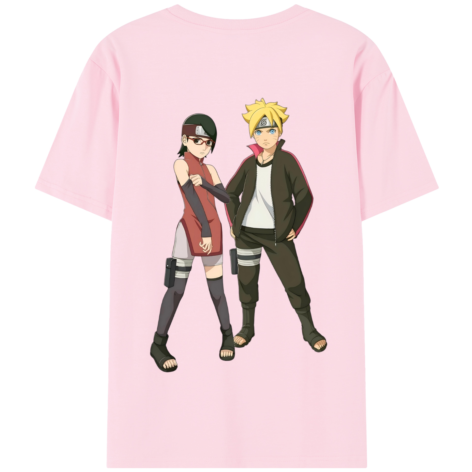 （画像用） NARUTO -ナルト- うずまき ボルト Uzumaki Boruto 綿100％半袖Tシャツ（背面プリント）