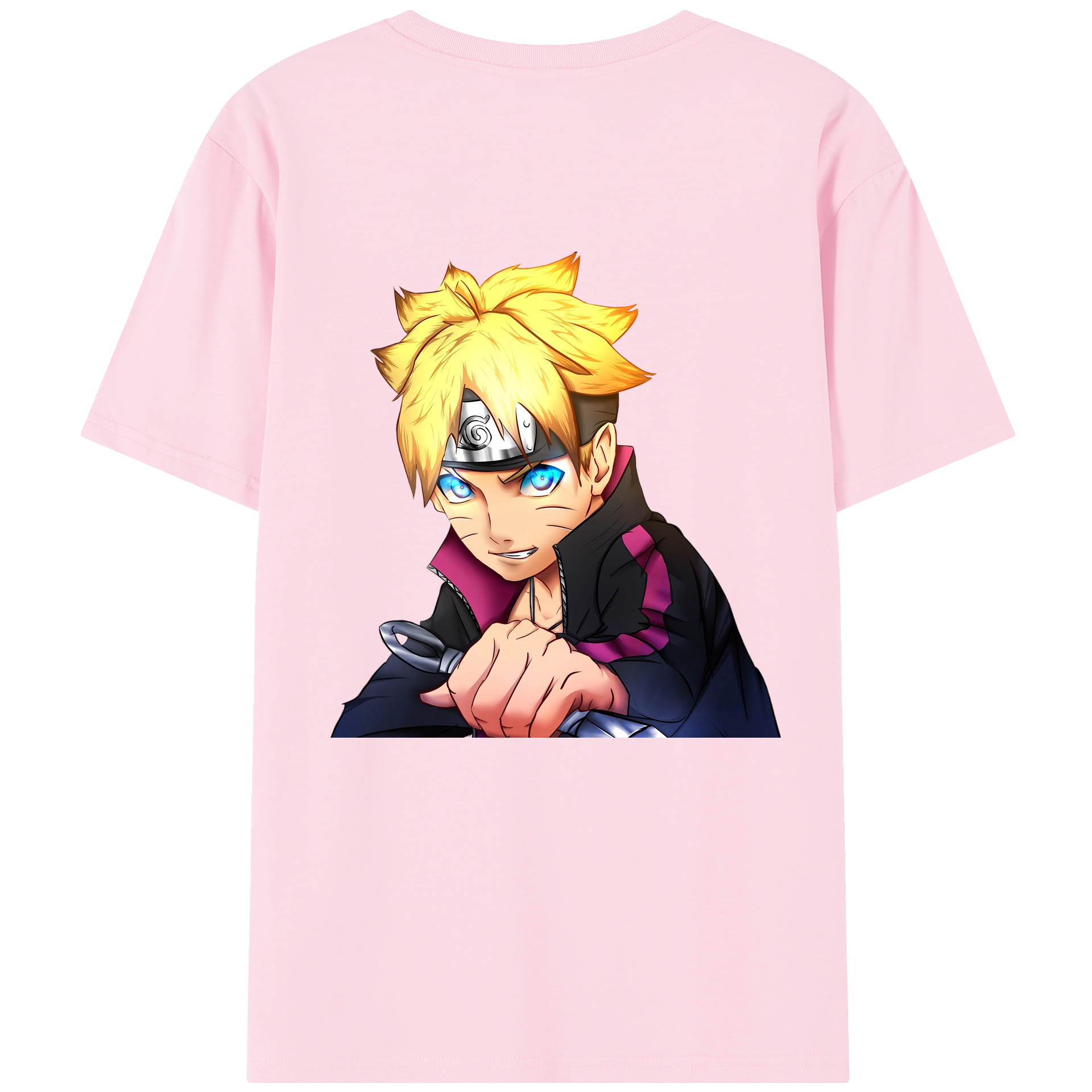 （画像用） NARUTO -ナルト- うずまき ボルト Uzumaki Boruto 綿100％半袖Tシャツ（背面プリント）