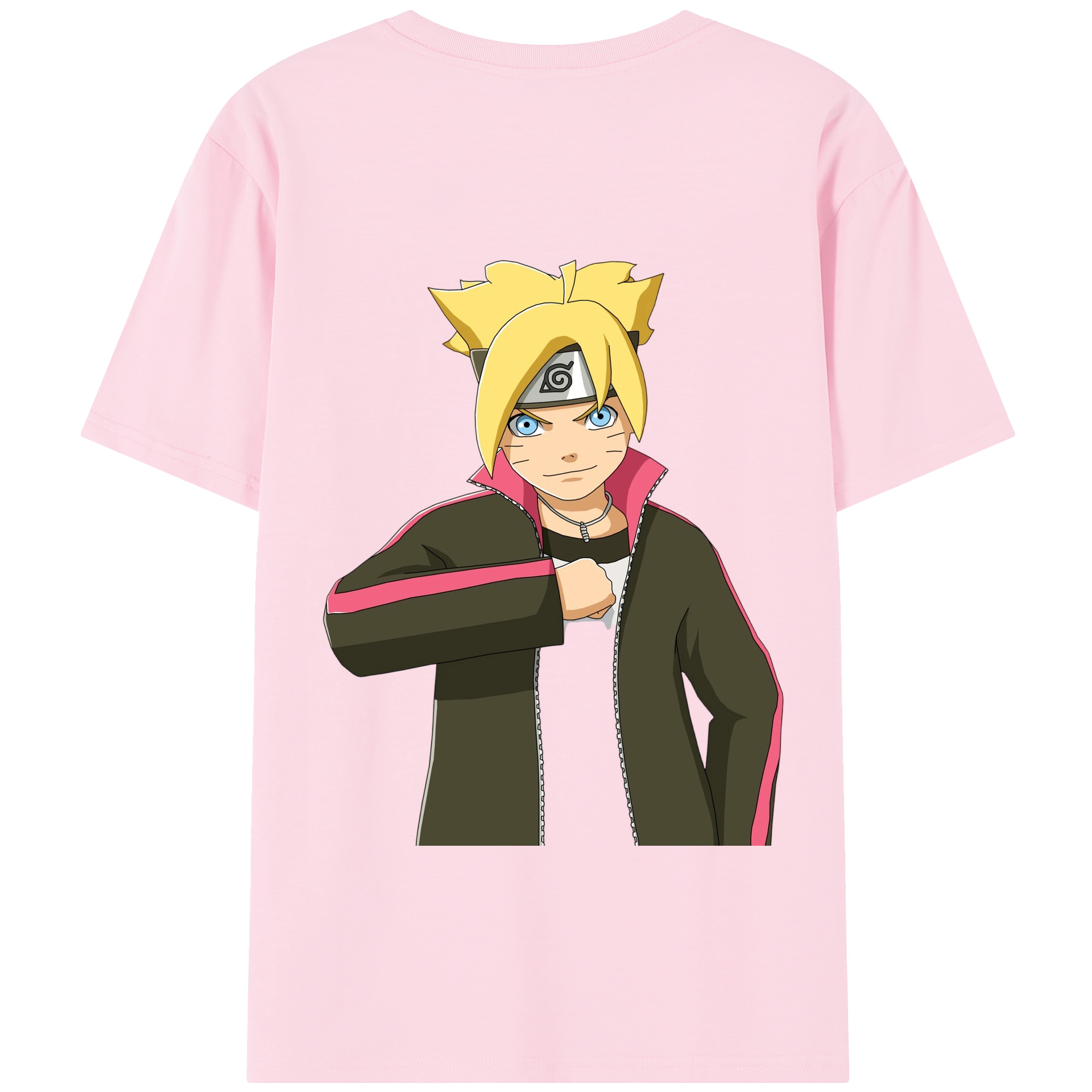 （画像用） NARUTO -ナルト- うずまき ボルト Uzumaki Boruto 綿100％半袖Tシャツ（背面プリント）