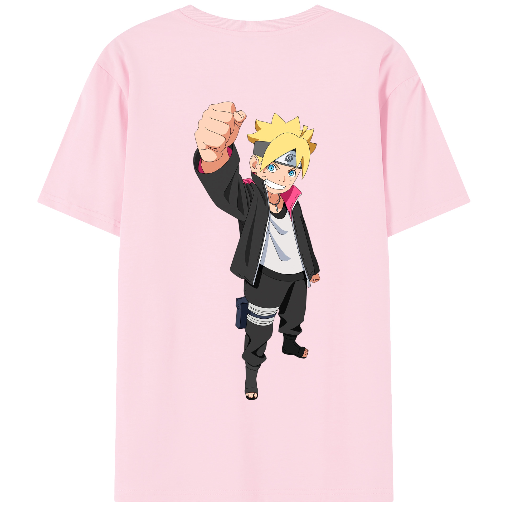 （画像用） NARUTO -ナルト- うずまき ボルト Uzumaki Boruto 綿100％半袖Tシャツ（背面プリント）