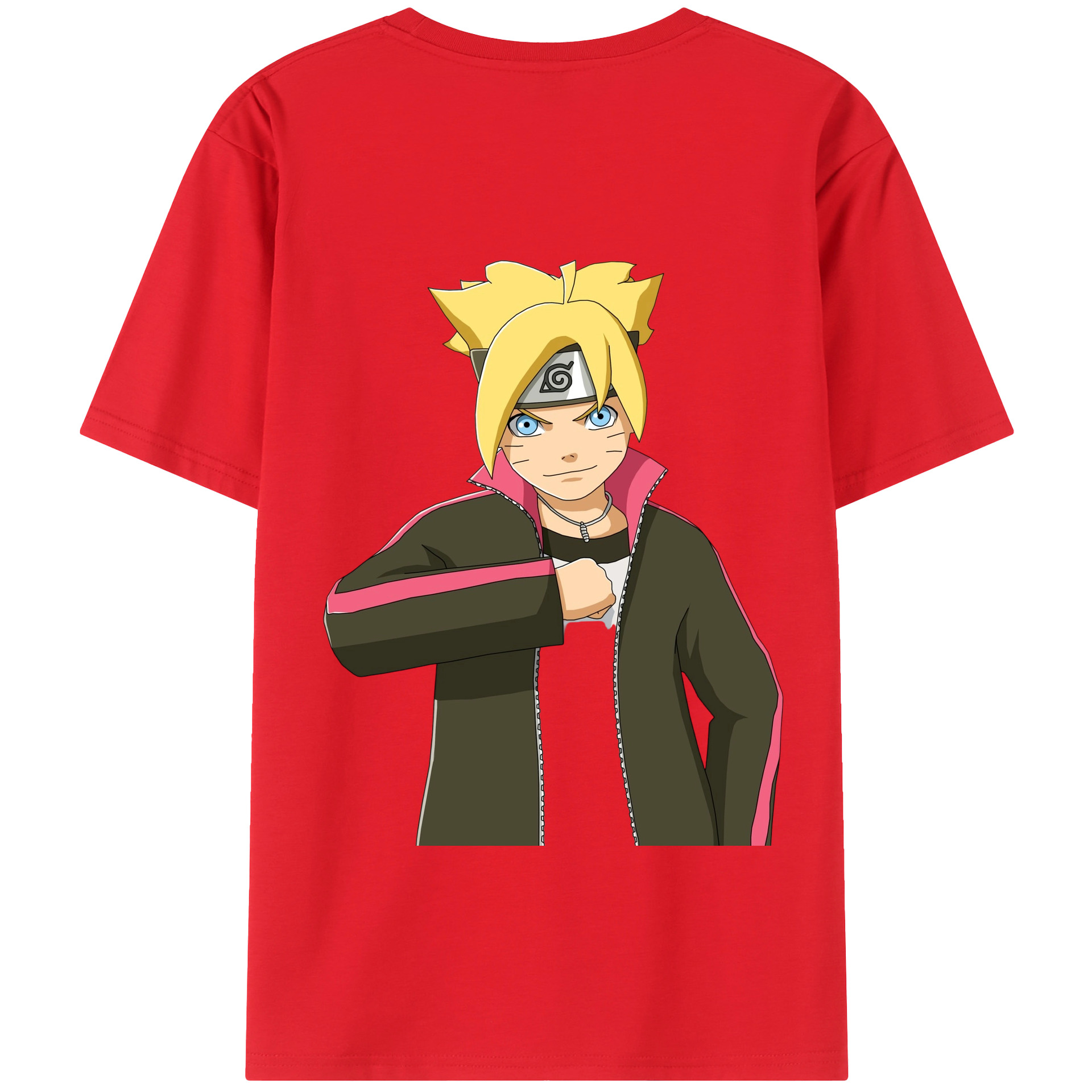 （画像用） NARUTO -ナルト- うずまき ボルト Uzumaki Boruto 綿100％半袖Tシャツ（背面プリント）