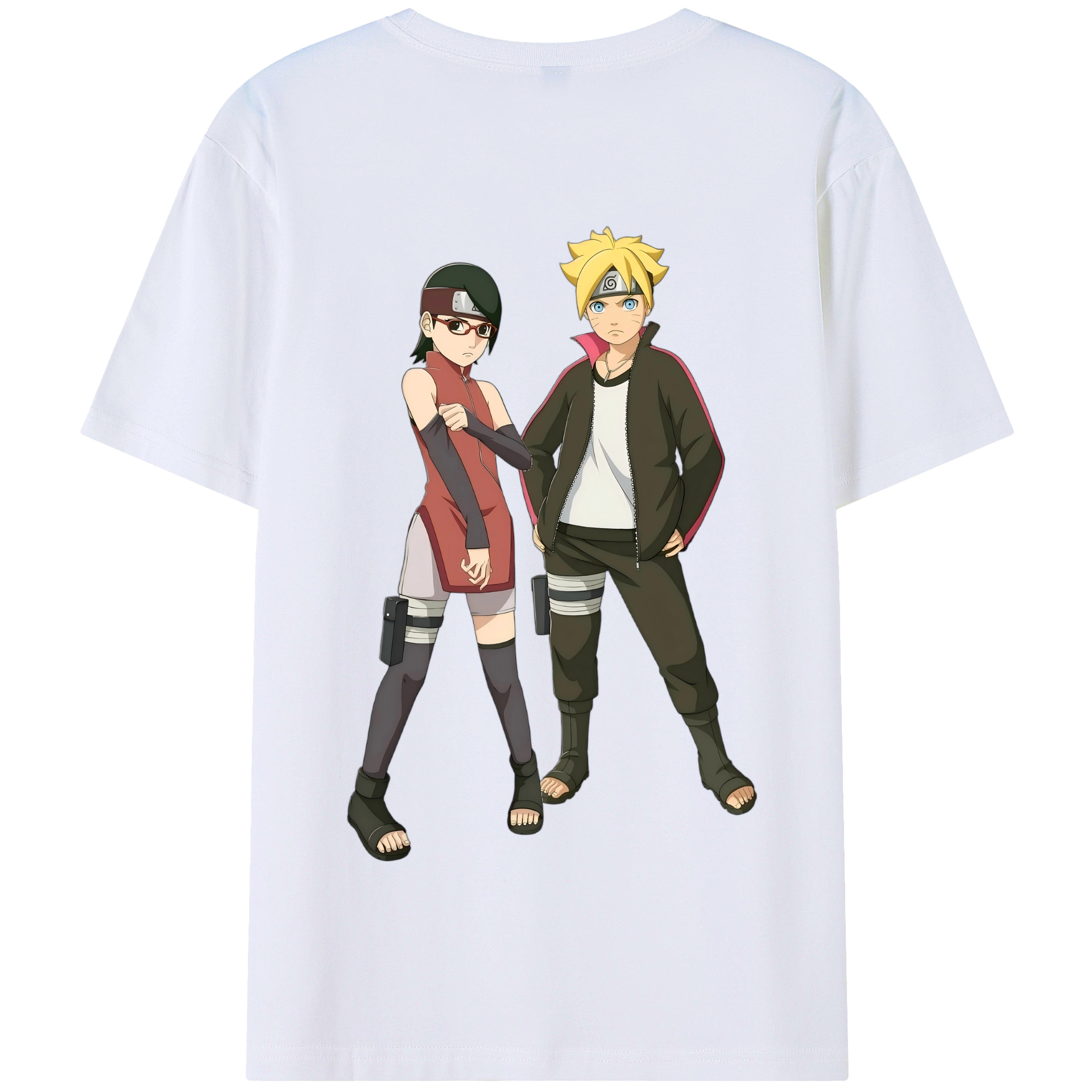 （画像用） NARUTO -ナルト- うずまき ボルト Uzumaki Boruto 綿100％半袖Tシャツ（背面プリント）