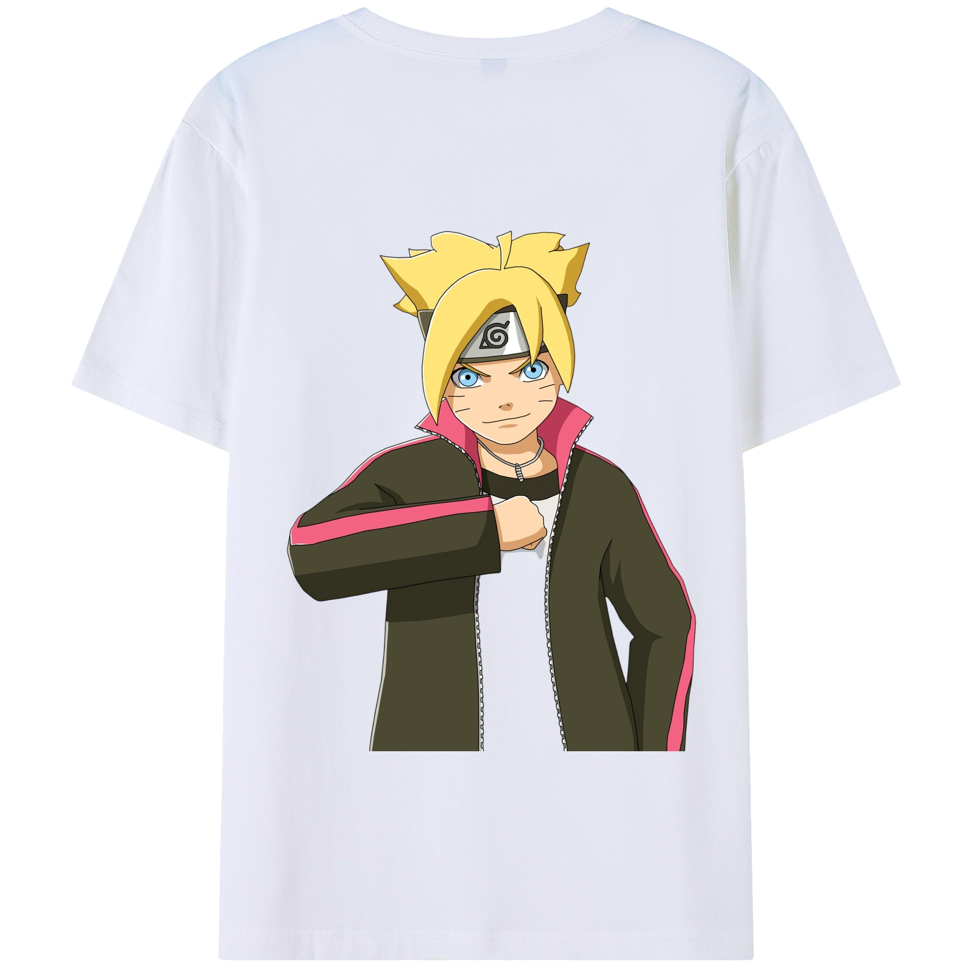 （画像用） NARUTO -ナルト- うずまき ボルト Uzumaki Boruto 綿100％半袖Tシャツ（背面プリント）
