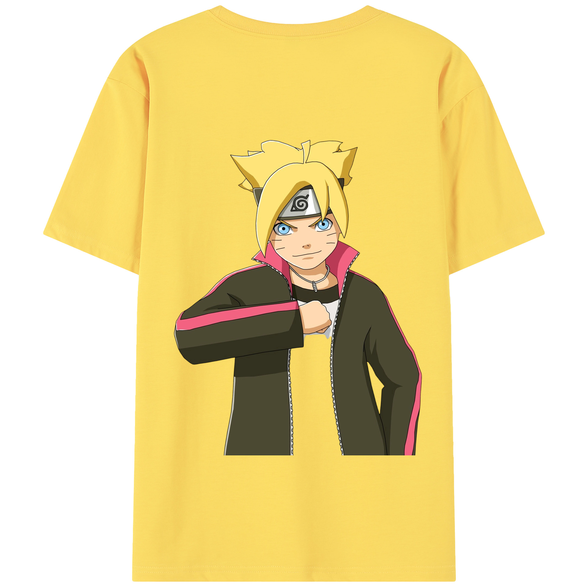 （画像用） NARUTO -ナルト- うずまき ボルト Uzumaki Boruto 綿100％半袖Tシャツ（背面プリント）