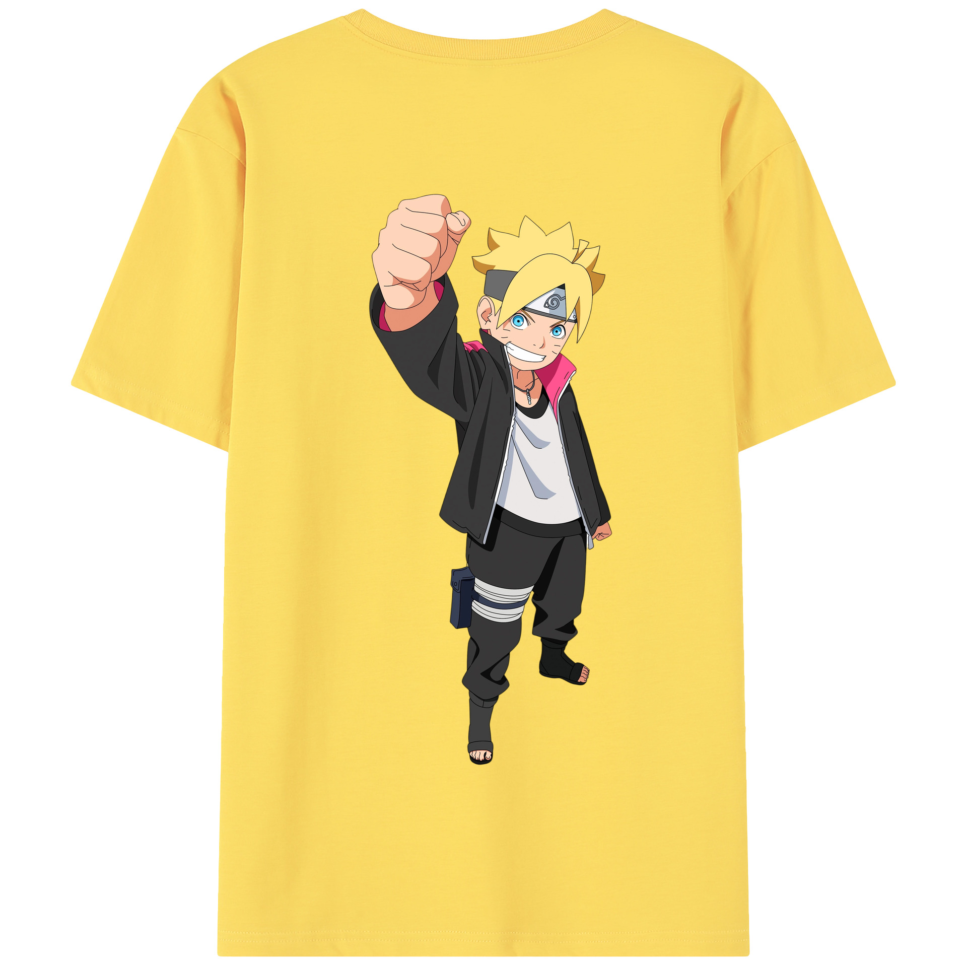 （画像用） NARUTO -ナルト- うずまき ボルト Uzumaki Boruto 綿100％半袖Tシャツ（背面プリント）