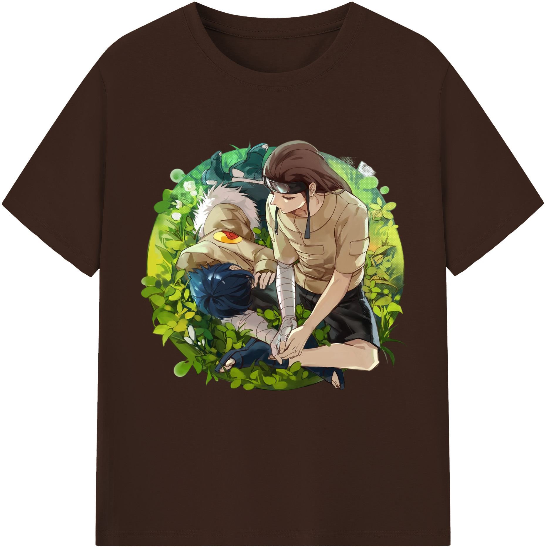 （画像用） NARUTO -ナルト- 日向ネジ Hyūga Neji 綿100％半袖Tシャツ（フロントプリント）